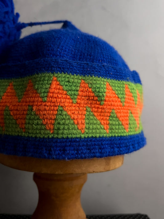 Nepalese Woven Pom Pom Hat