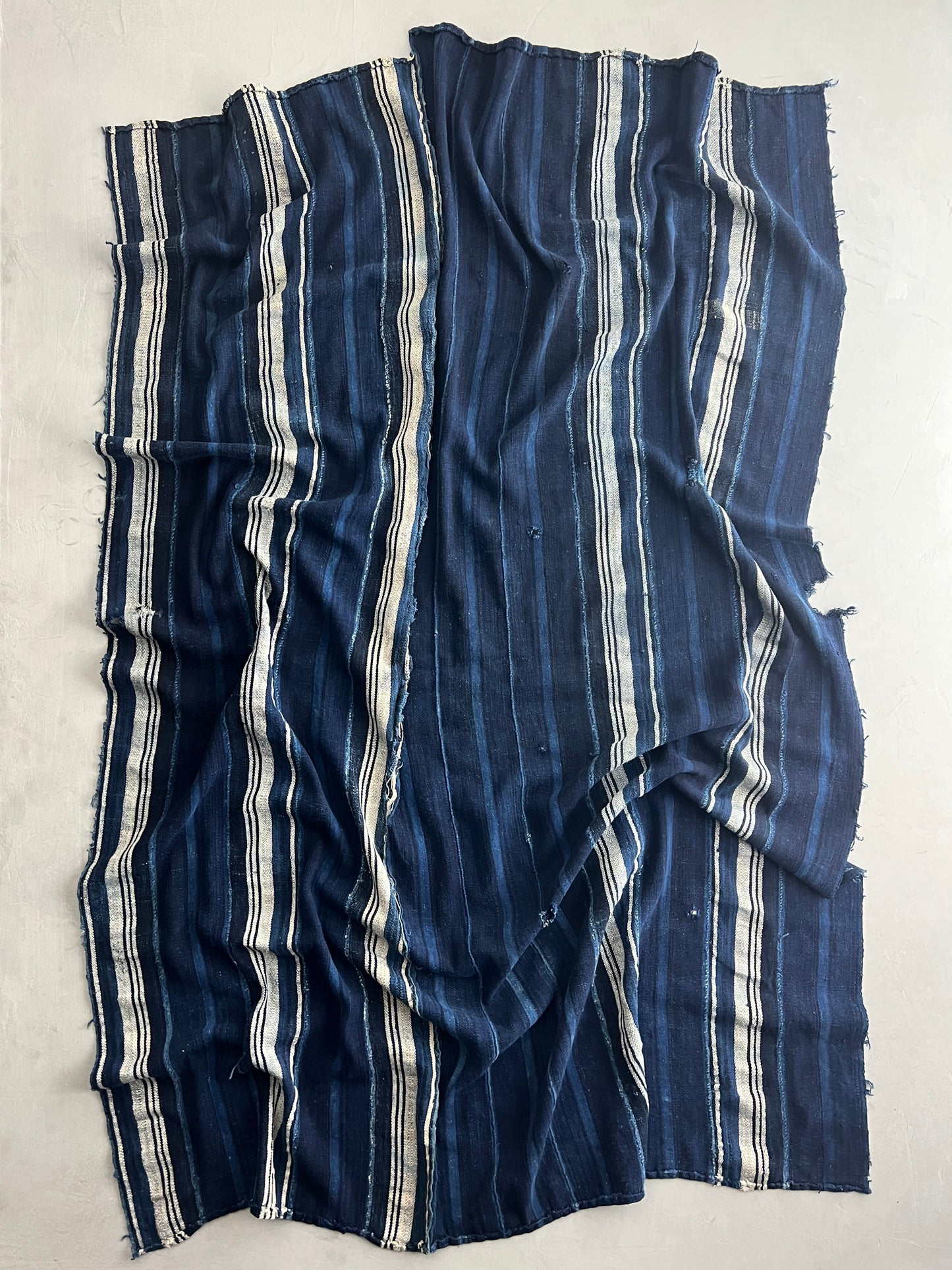 African Indigo Mudcloth Blanket