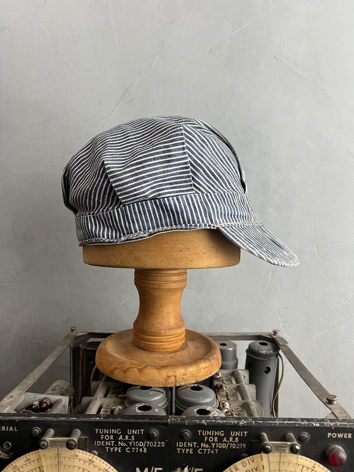 Hickory Striped Railroad Cap