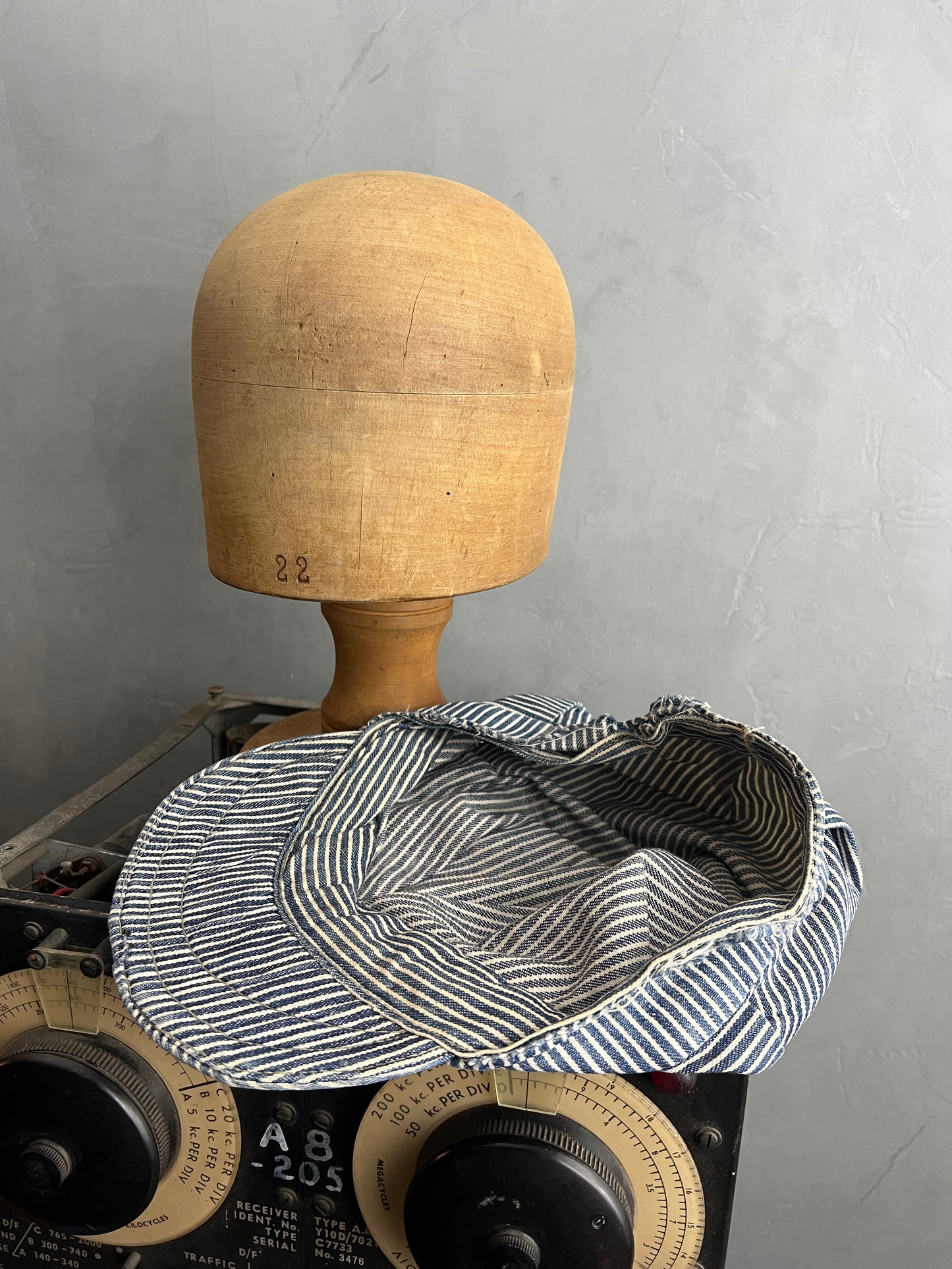 Hickory Striped Railroad Cap