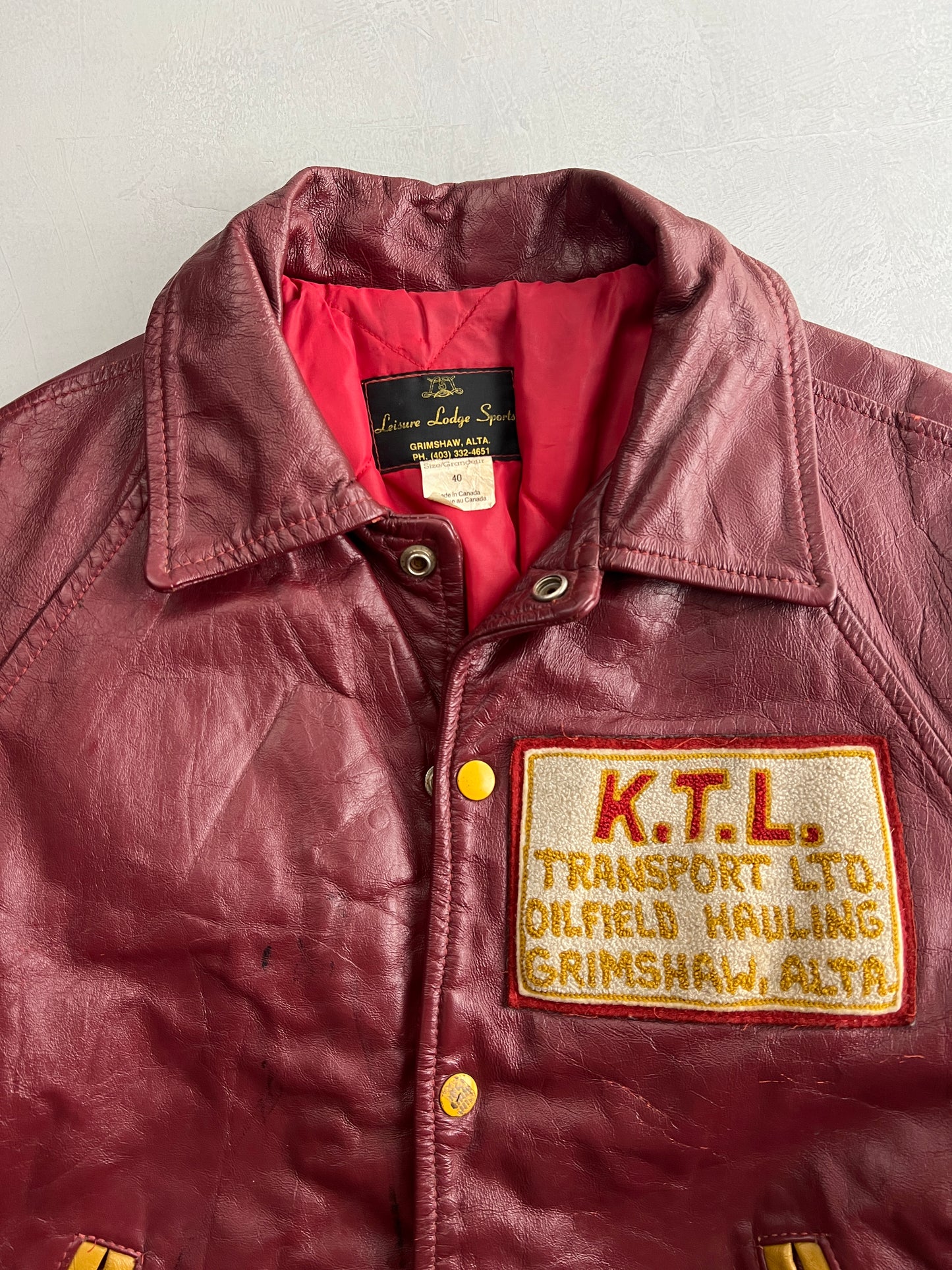 50's / 60's K.T.L. Transport Leather Jacket [L]