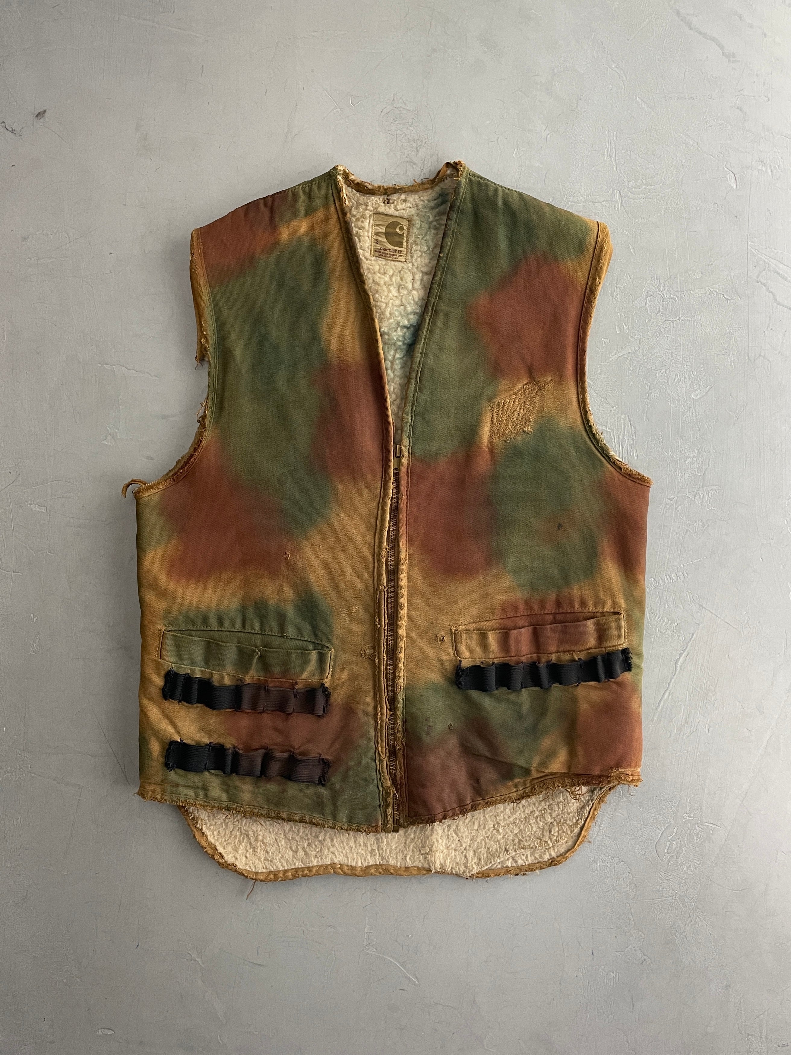 70 s Print Tag Carhartt Homemade Hunting Vest M The Wilde Merchant