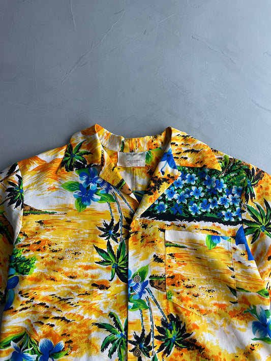 70's Made in USA Hawaiian Shirt [M]