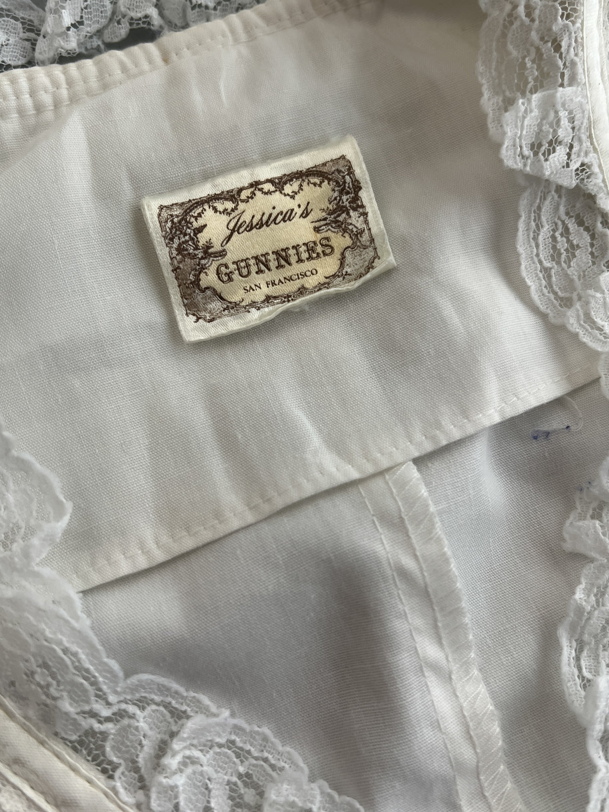 1970's Gunnies By Gunnie Sax Lace Blouse [Women's S]