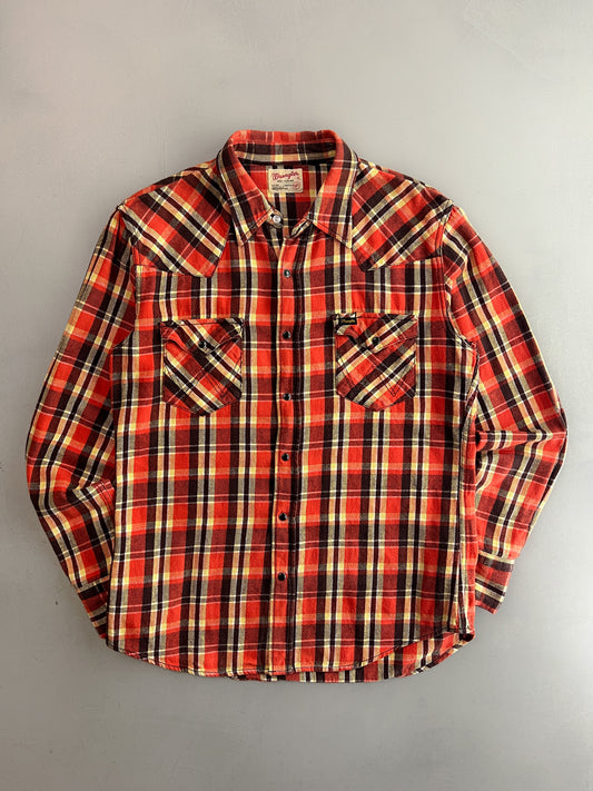1970's Wrangler Pearl Snap Cotton Flannel [M]