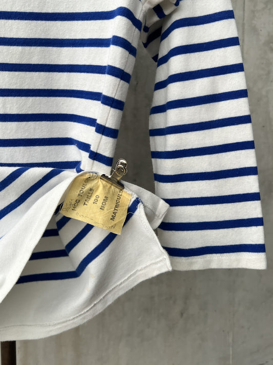 1970's French Marine Nationale Breton Striped Shirt [S]