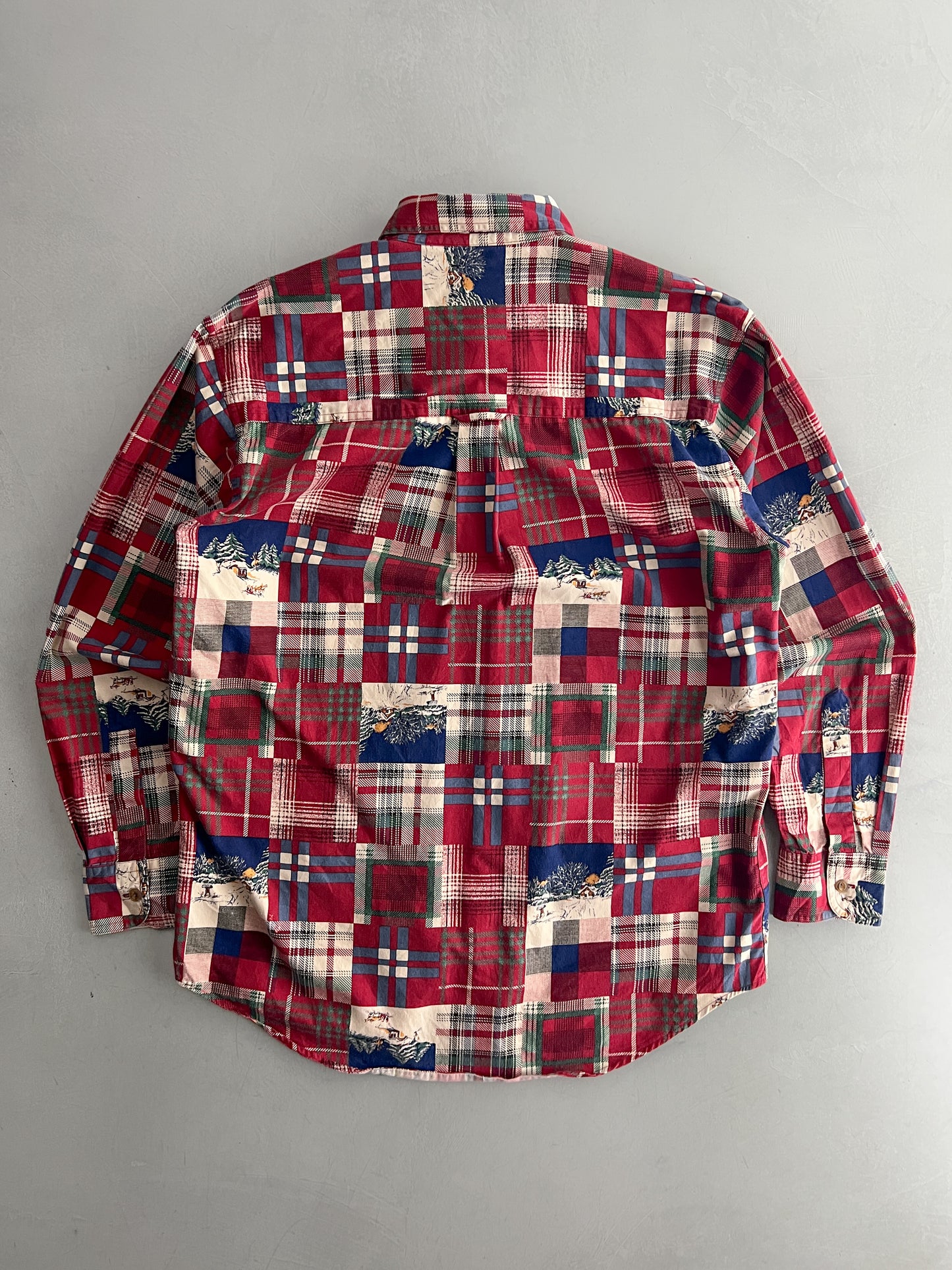 Ralph Lauren Chaps Patchwork Plaid Shirt [M/L]