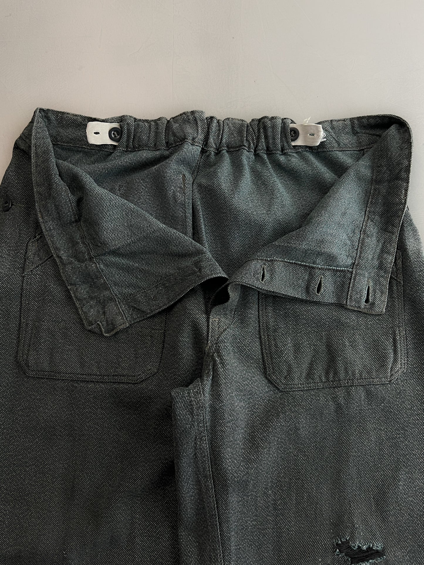 1960's Swiss Army Salt 'n' Pepper Work Pants [38"]