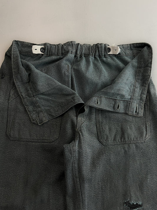 1960's Swiss Army Salt 'n' Pepper Work Pants [38"]