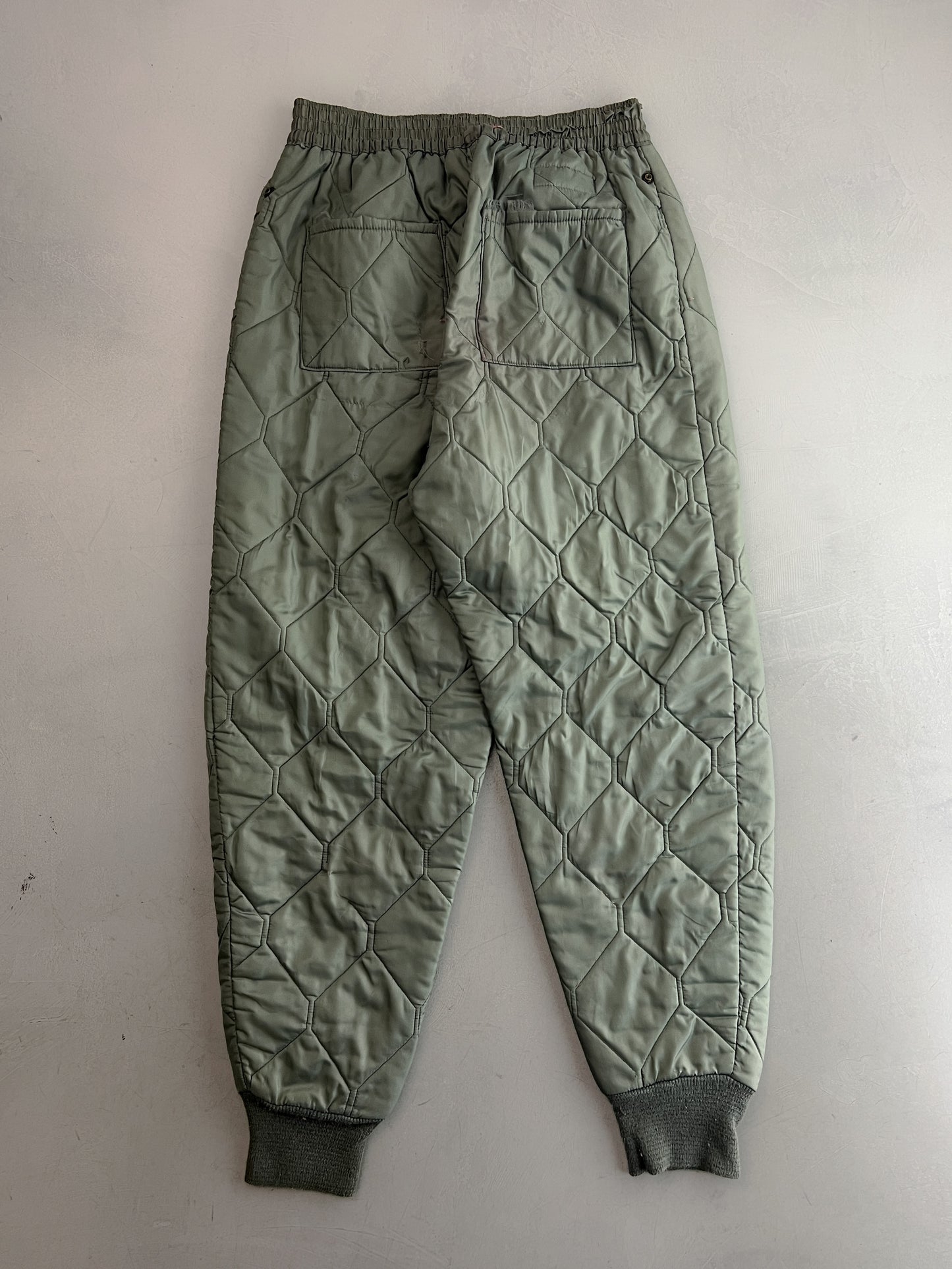 70's/80's Quilted Liner Pants [28"]