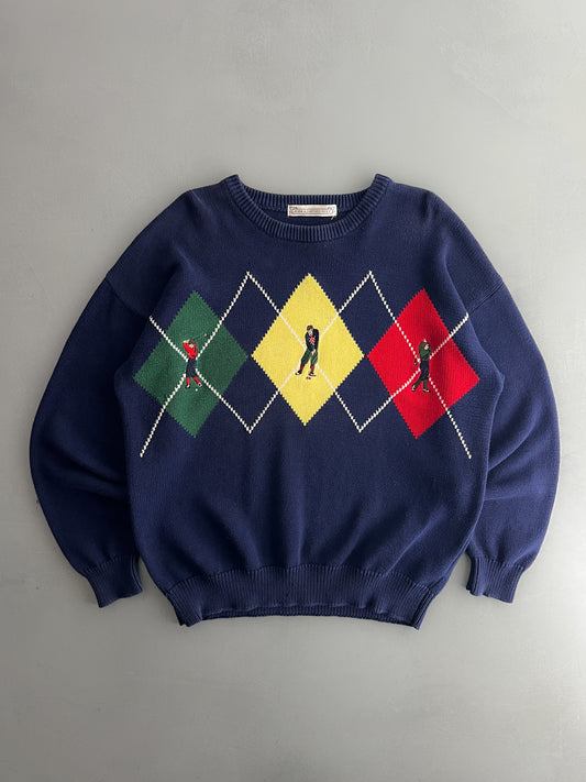 1990's Diamond Golf Sweater [XL]