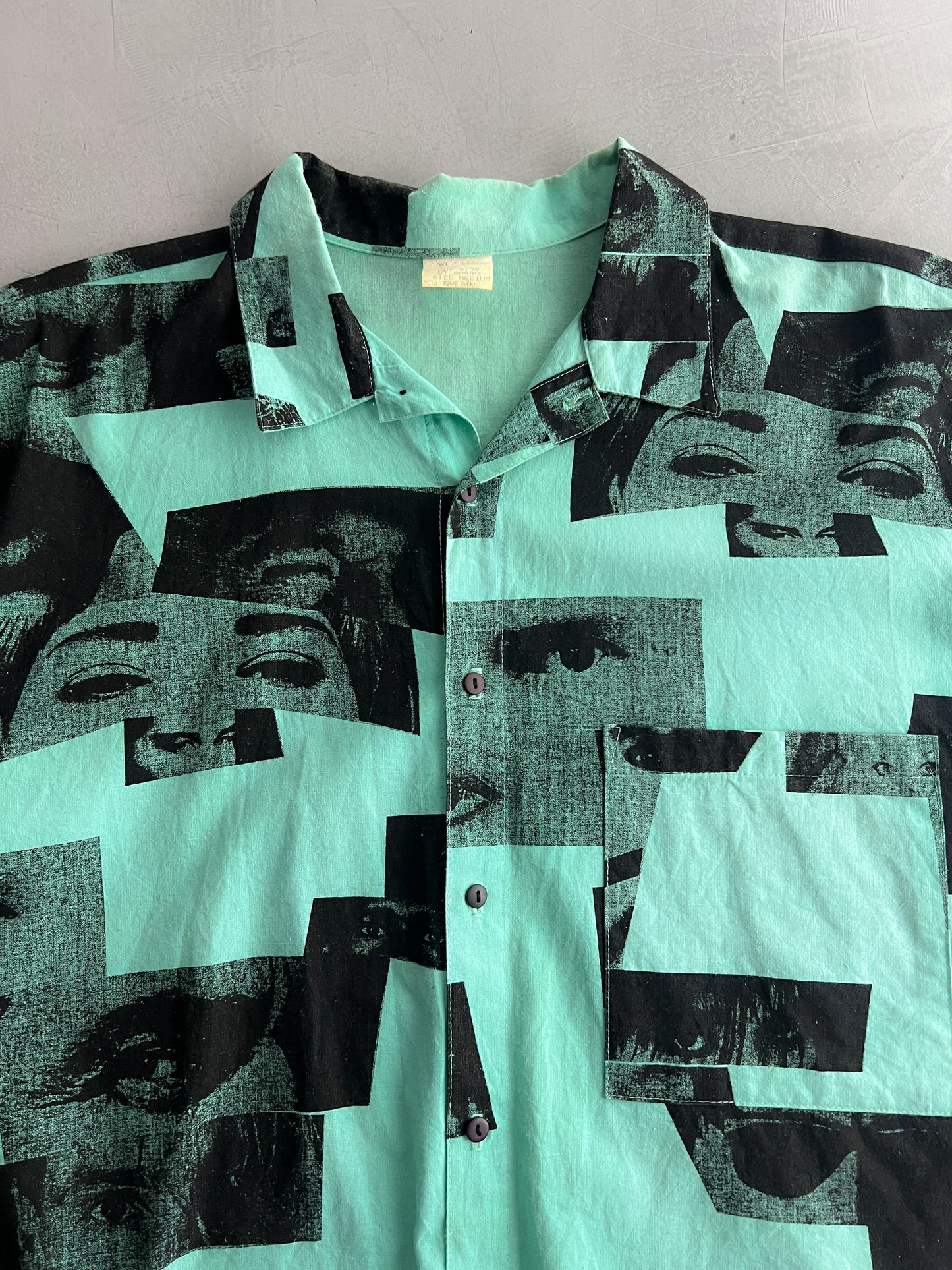 Rare 1980's Jimmy'z Eyeball Photo Print Shirt [L]