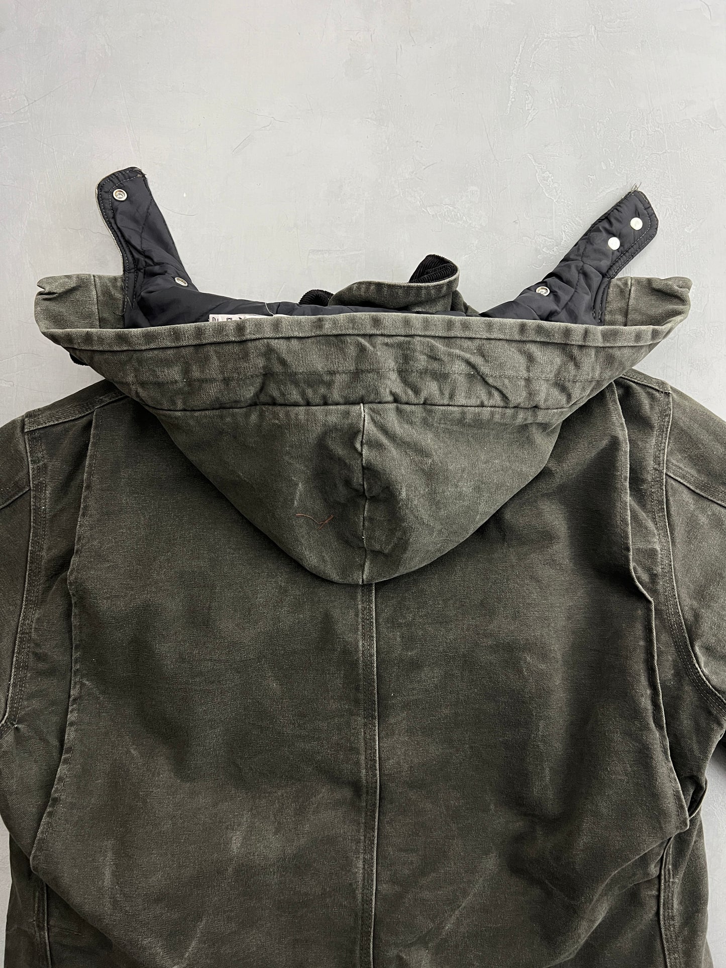 Faded Carhartt Chore Jacket w Detachable Hood [L]