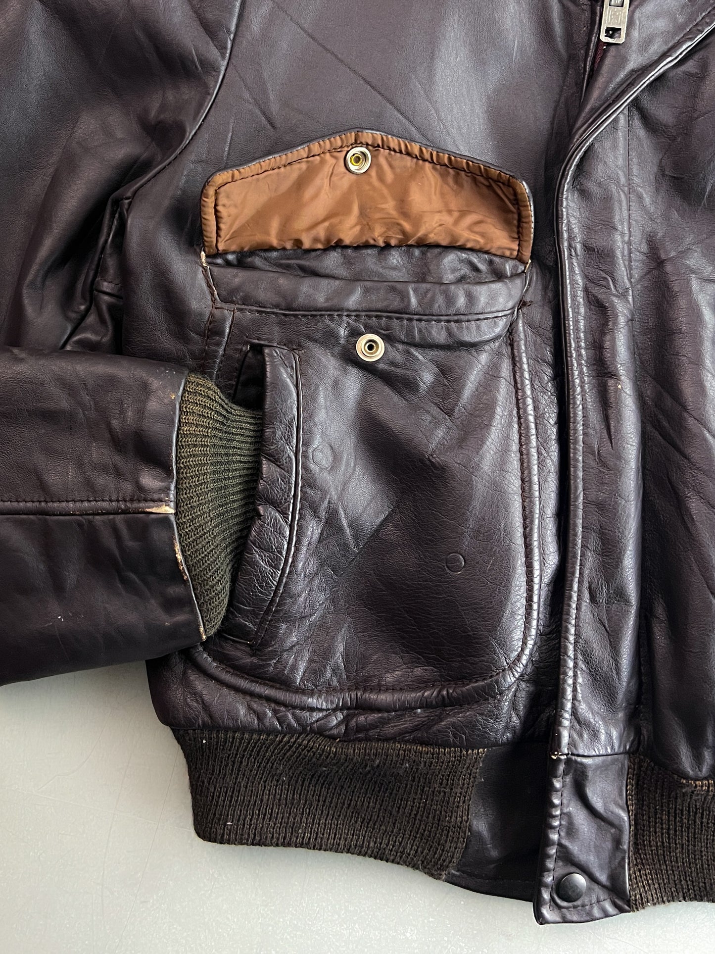 1970's G-1 Style Leather Flight Jacket [M/L]