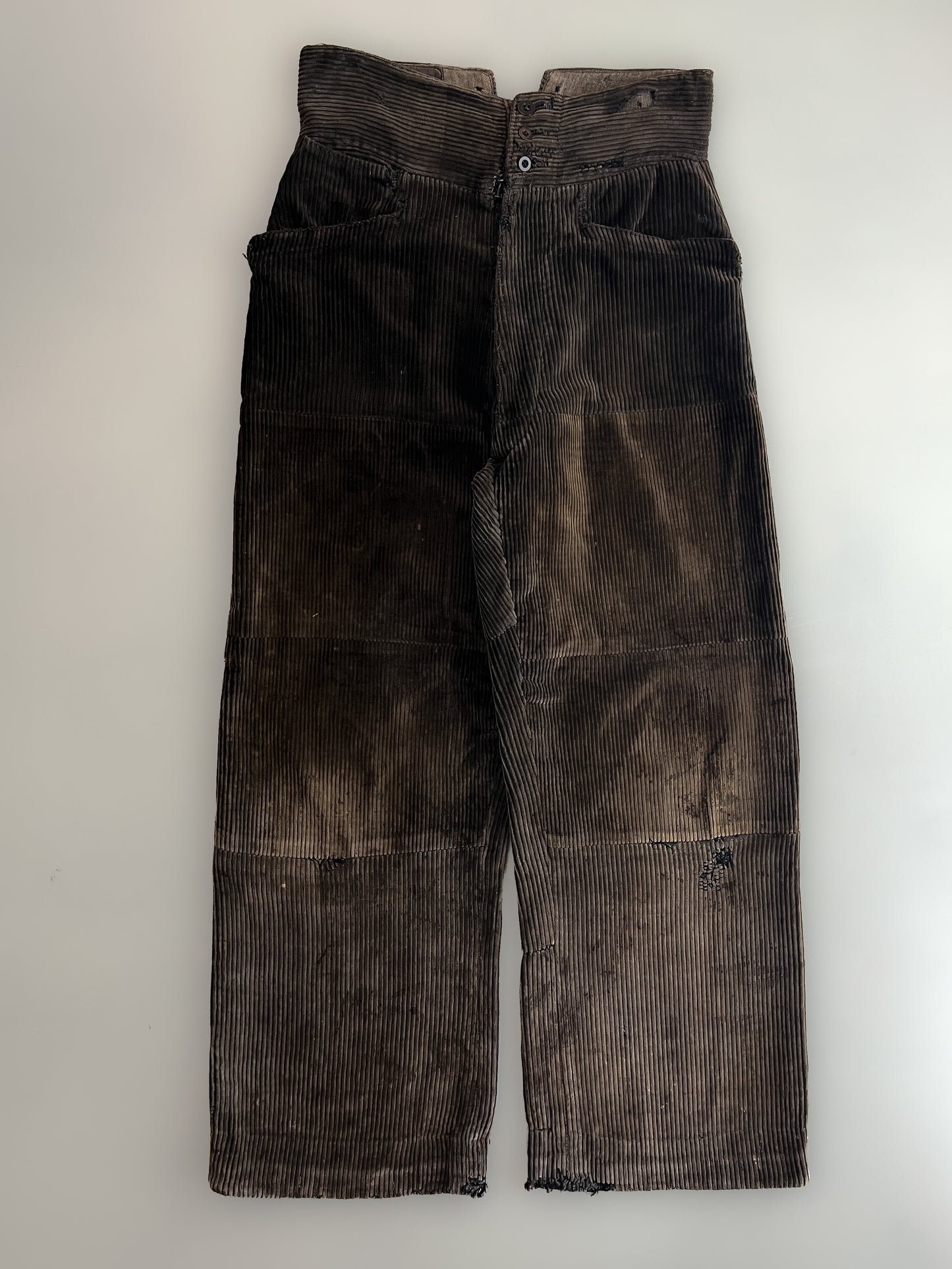 30's/40's French Cord Buckle Back Work Pants [31"]