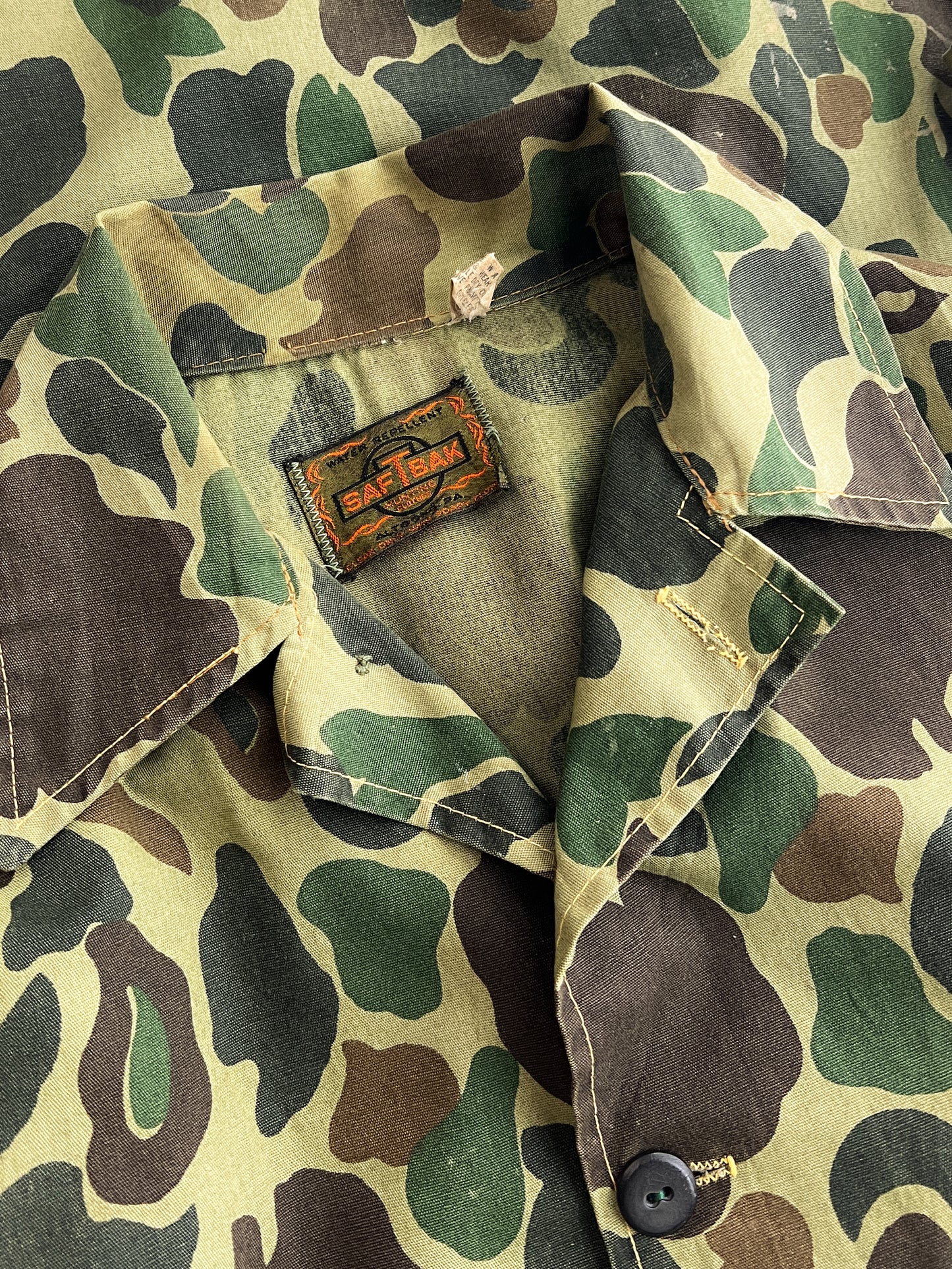 60's Saf-T-Bak Duck Camo Hunting Jacket [M/L]