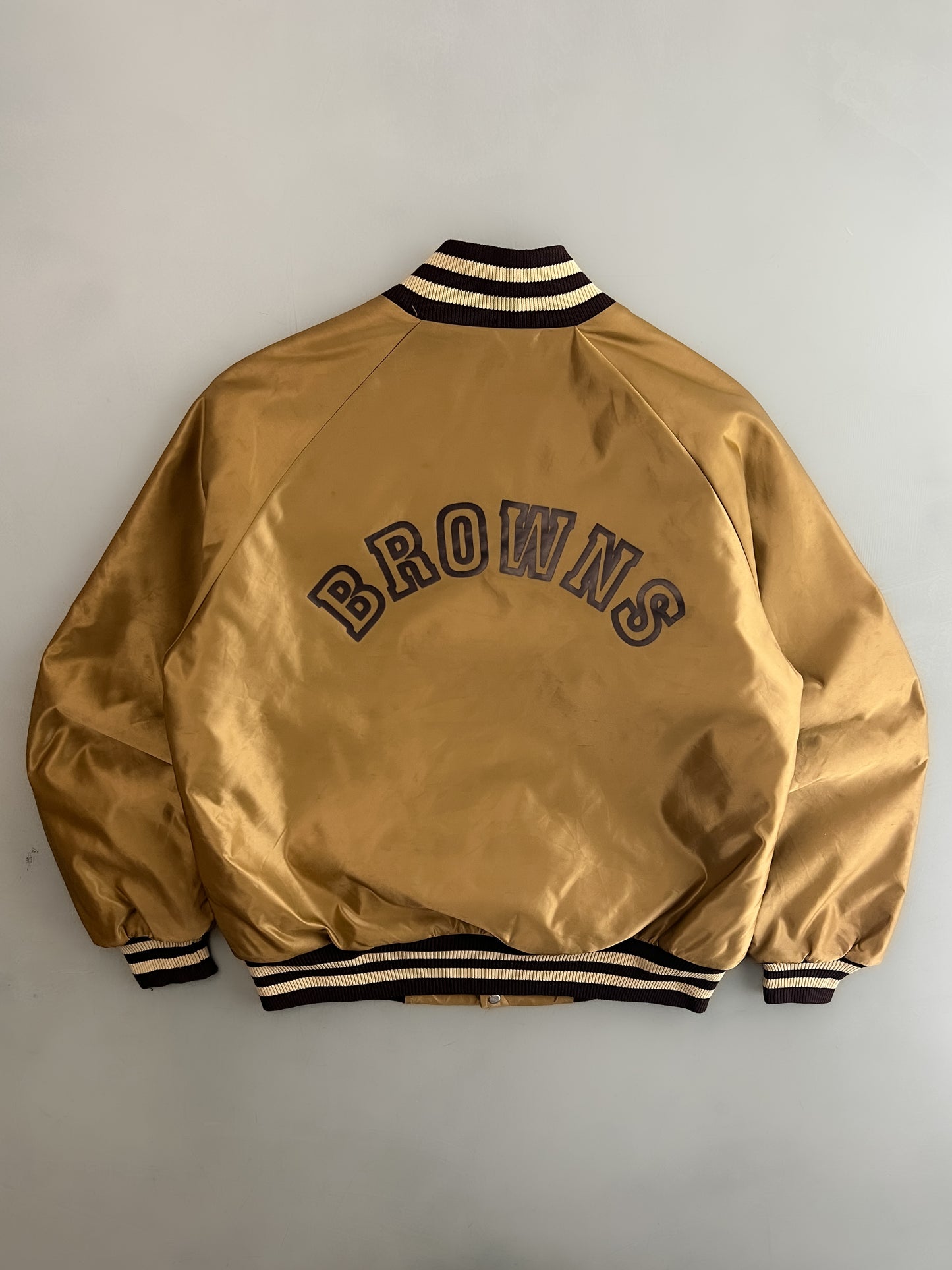 1990's Browns Satin Bomber Jacket [M/L]