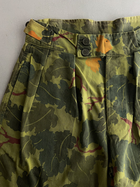 Pleated Mitchell Camo Shorts [34”]