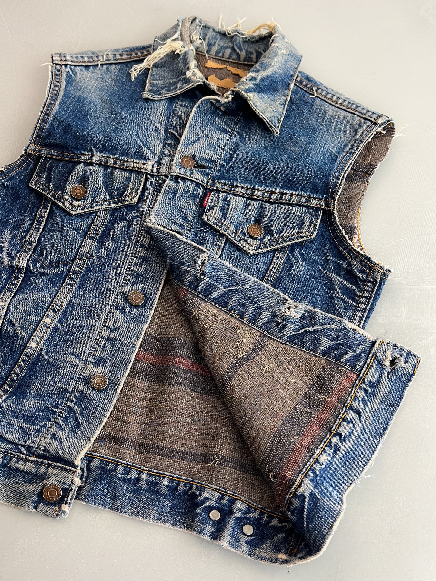 60's/70's Levi's Big E Blanket Denim Vest [S]