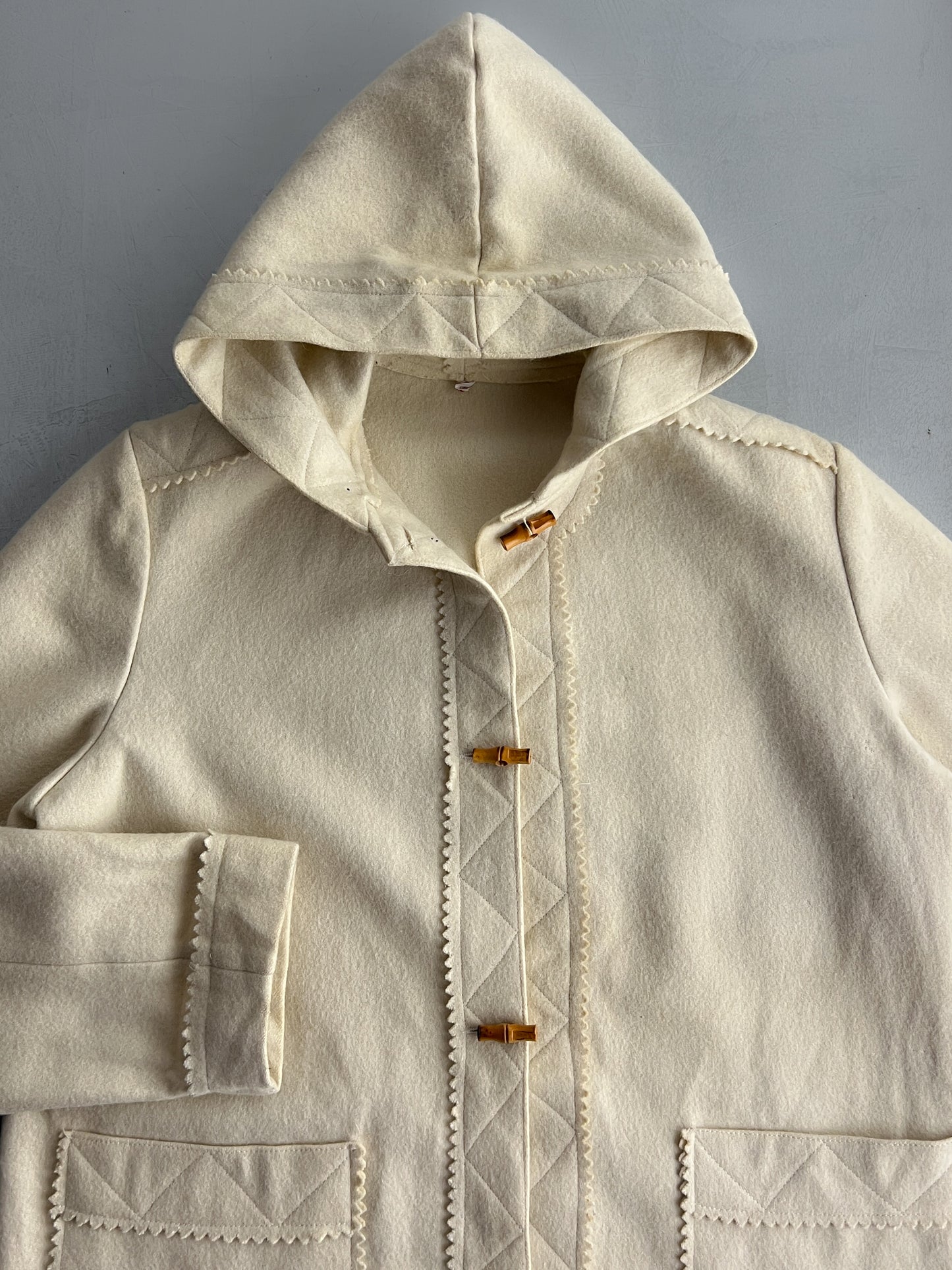 French Hooded Wool Duffle Coat [M/L]