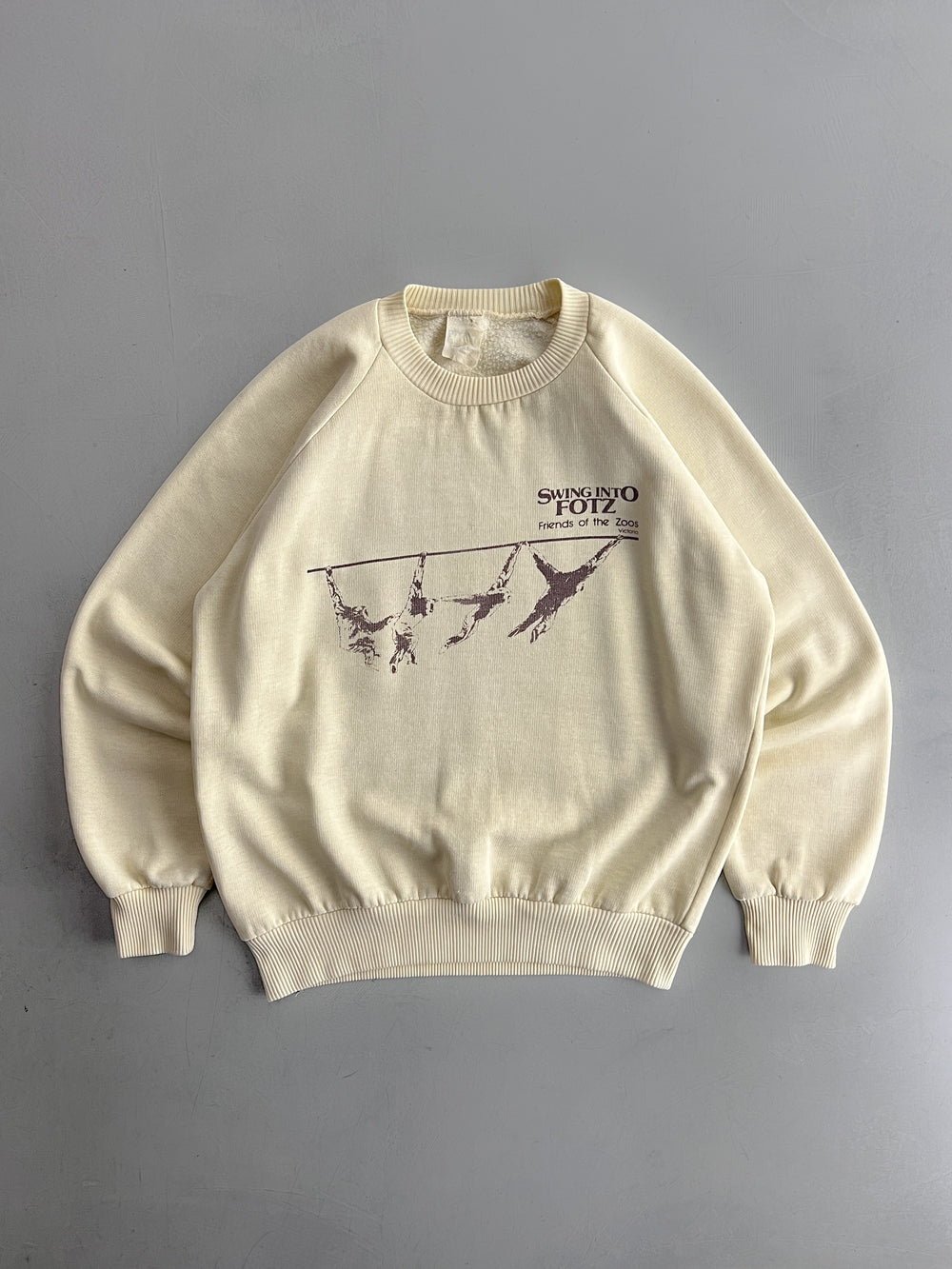 1970's Friends Of the Zoo Raglan Sweatshirt [S]