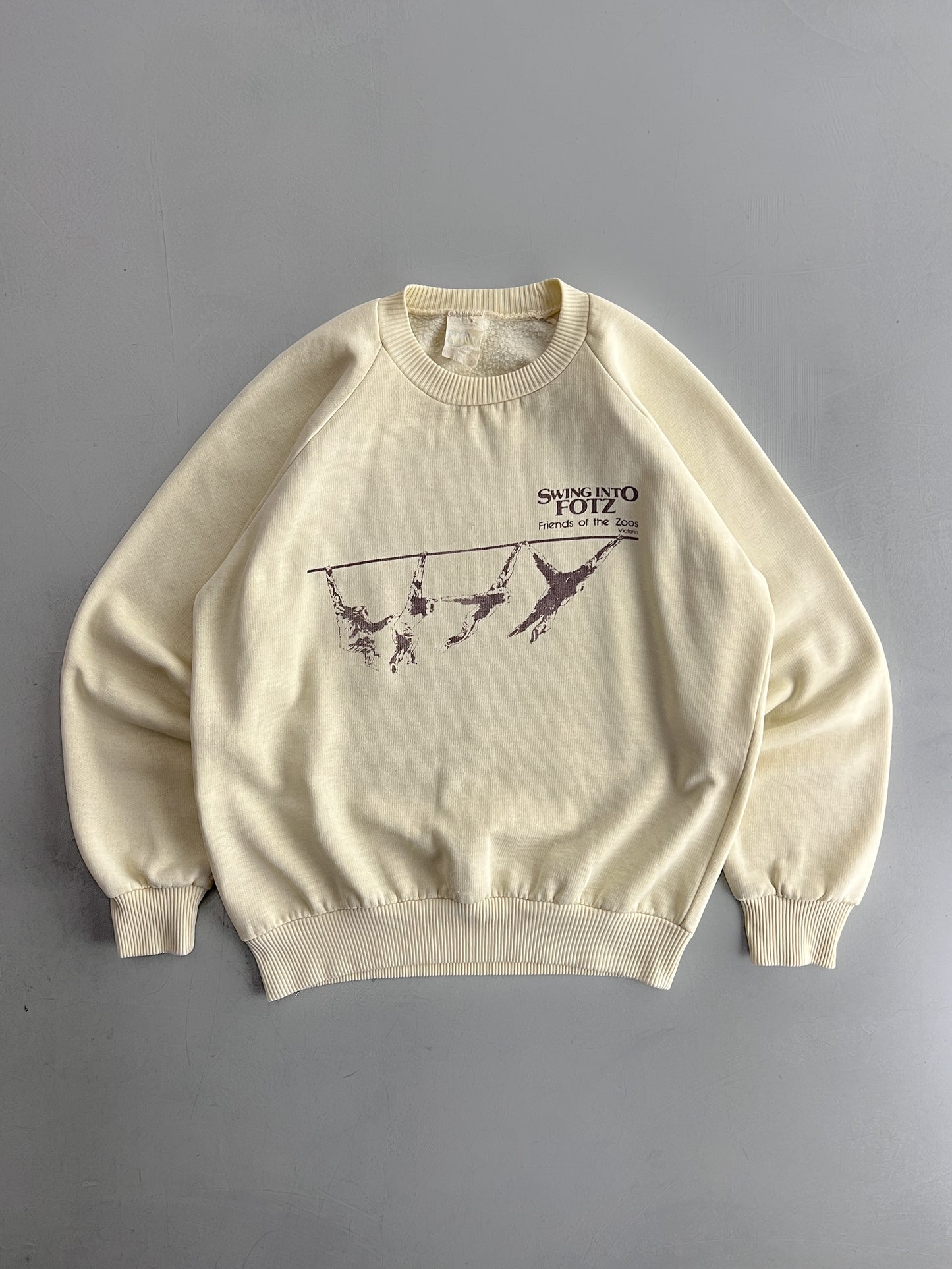 1970's Friends Of the Zoo Raglan Sweatshirt [S]
