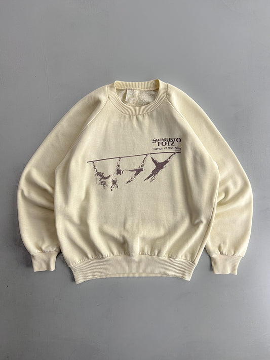 1970's Friends Of the Zoo Raglan Sweatshirt [S]
