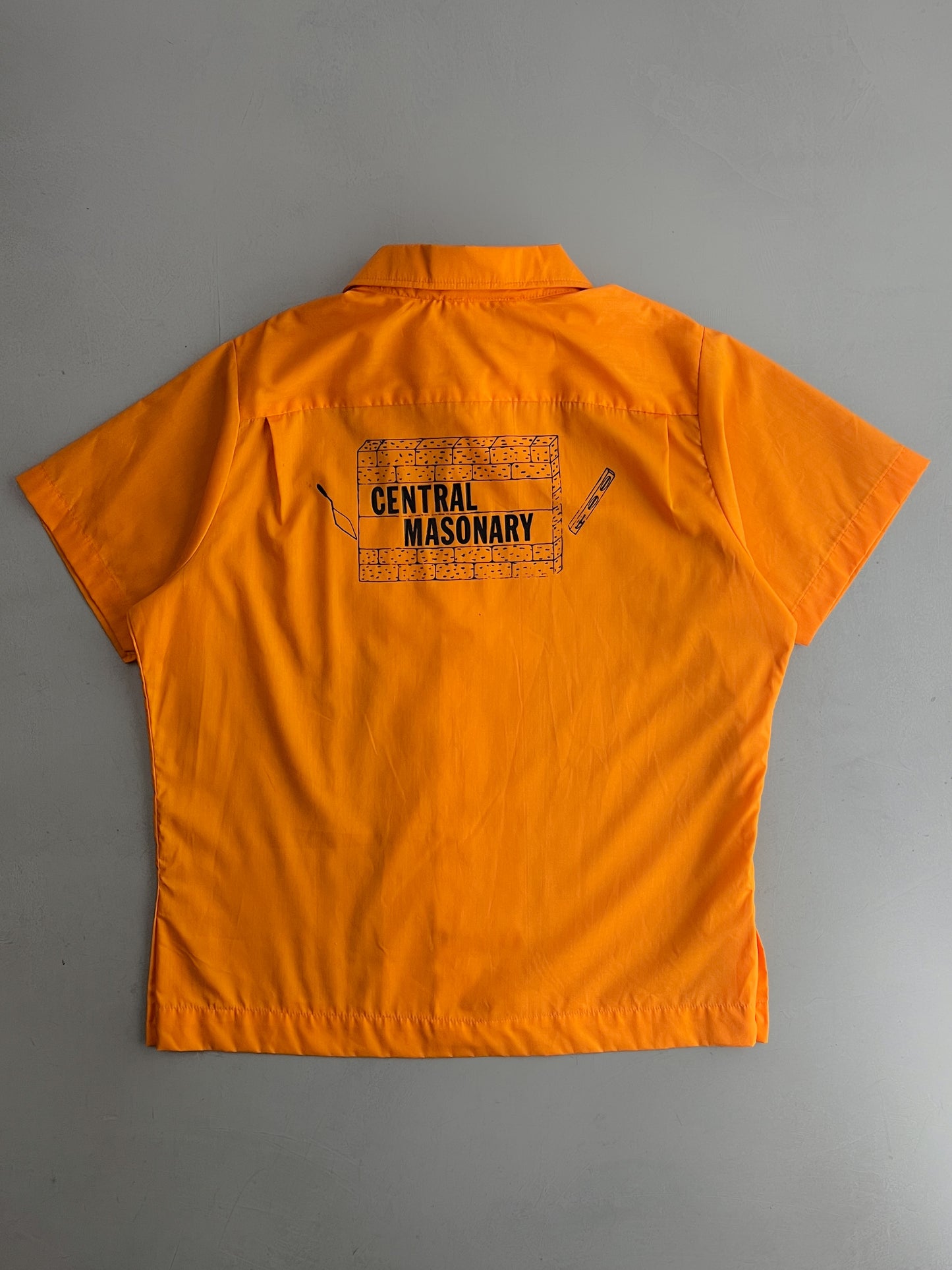 1970's King Louie 'Central Masonry' Bowling Shirt [L/XL]