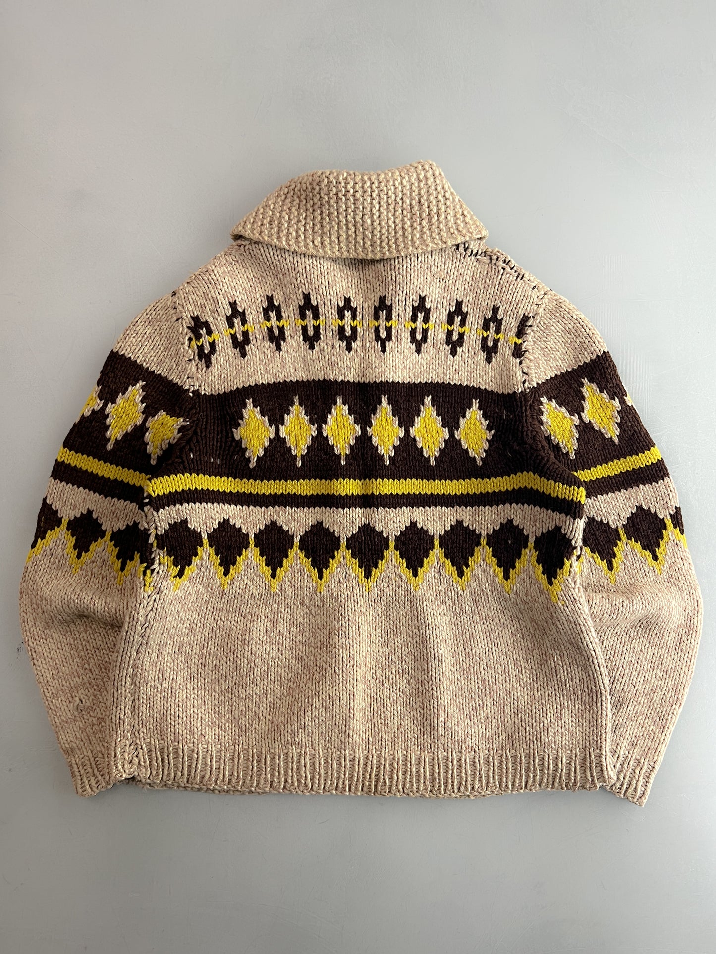 60's/70's Cowichan Knit Cardigan [L/XL]