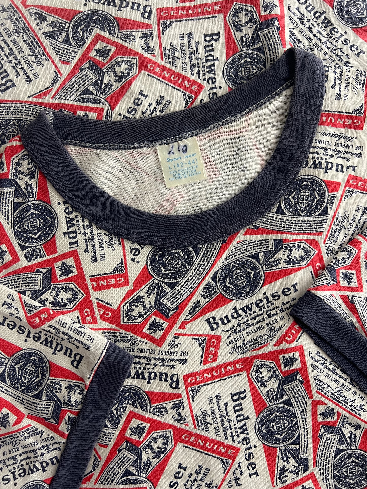 1970's Budwiser All Over Print Ringer [M]