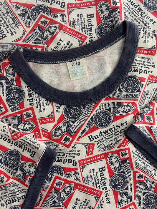 1970's Budwiser All Over Print Ringer [M]