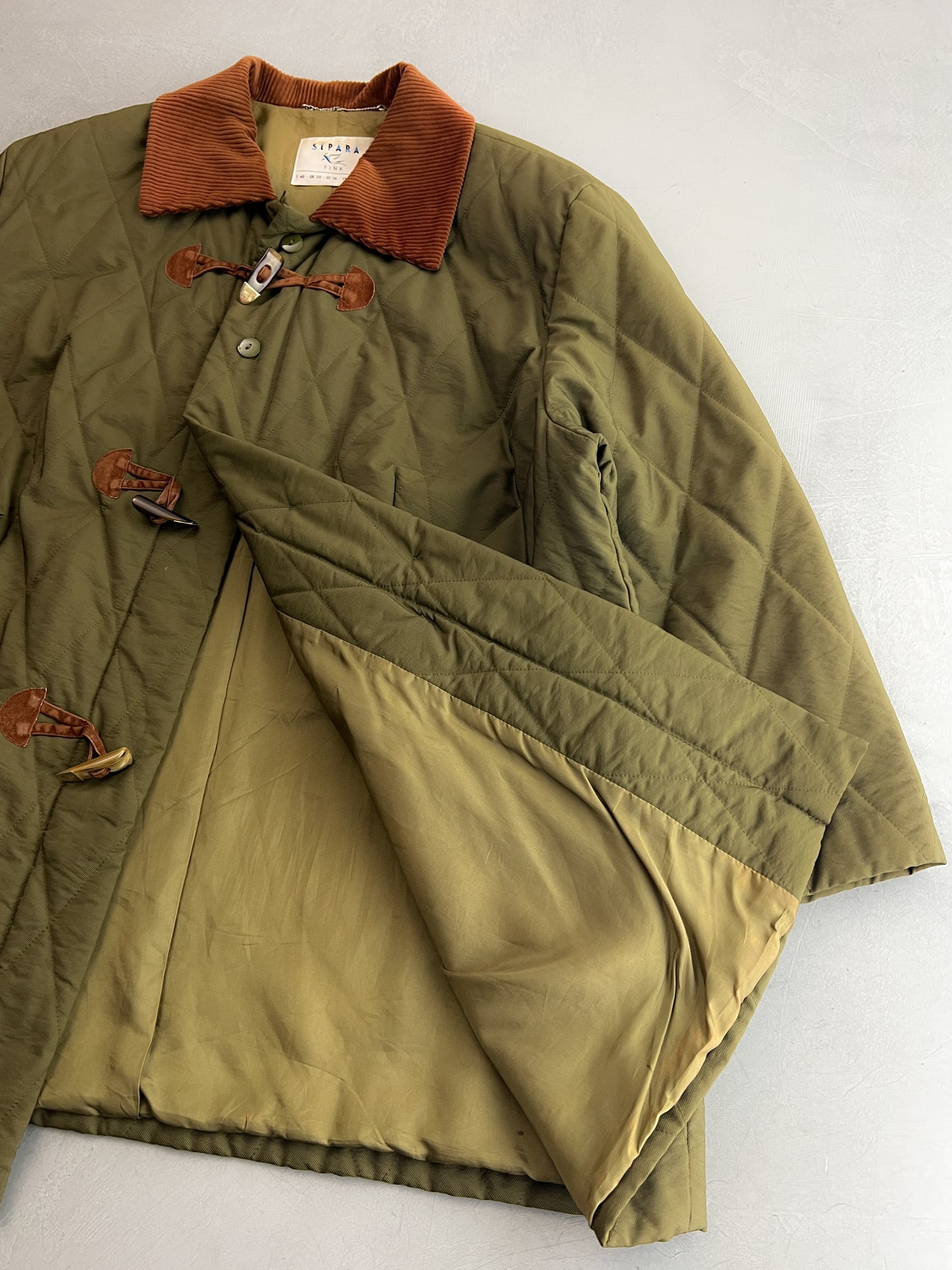 1990's Quilted Toggle Jacket [L]