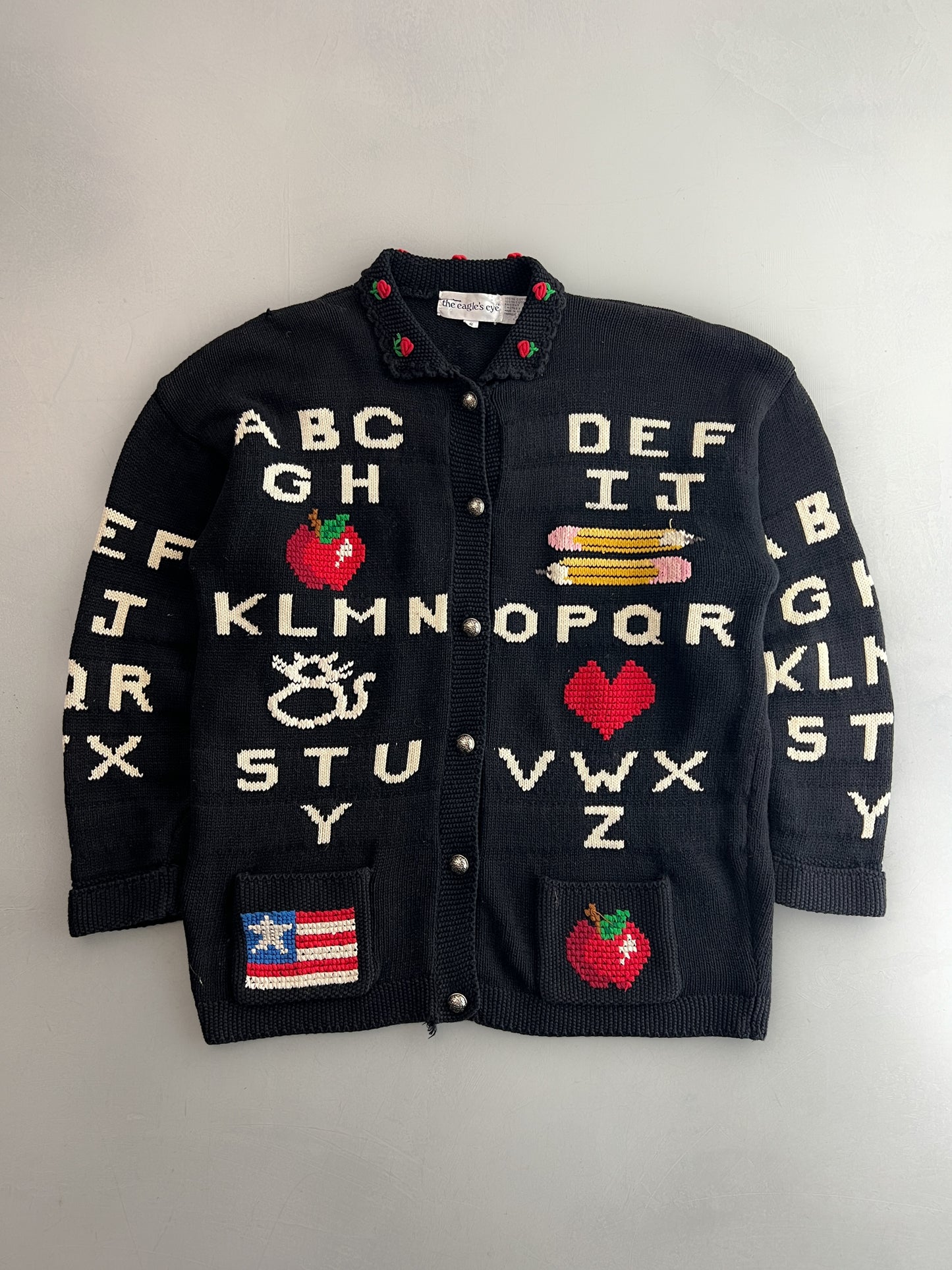 1990's Eagles Eye Alphabet Knit [M]