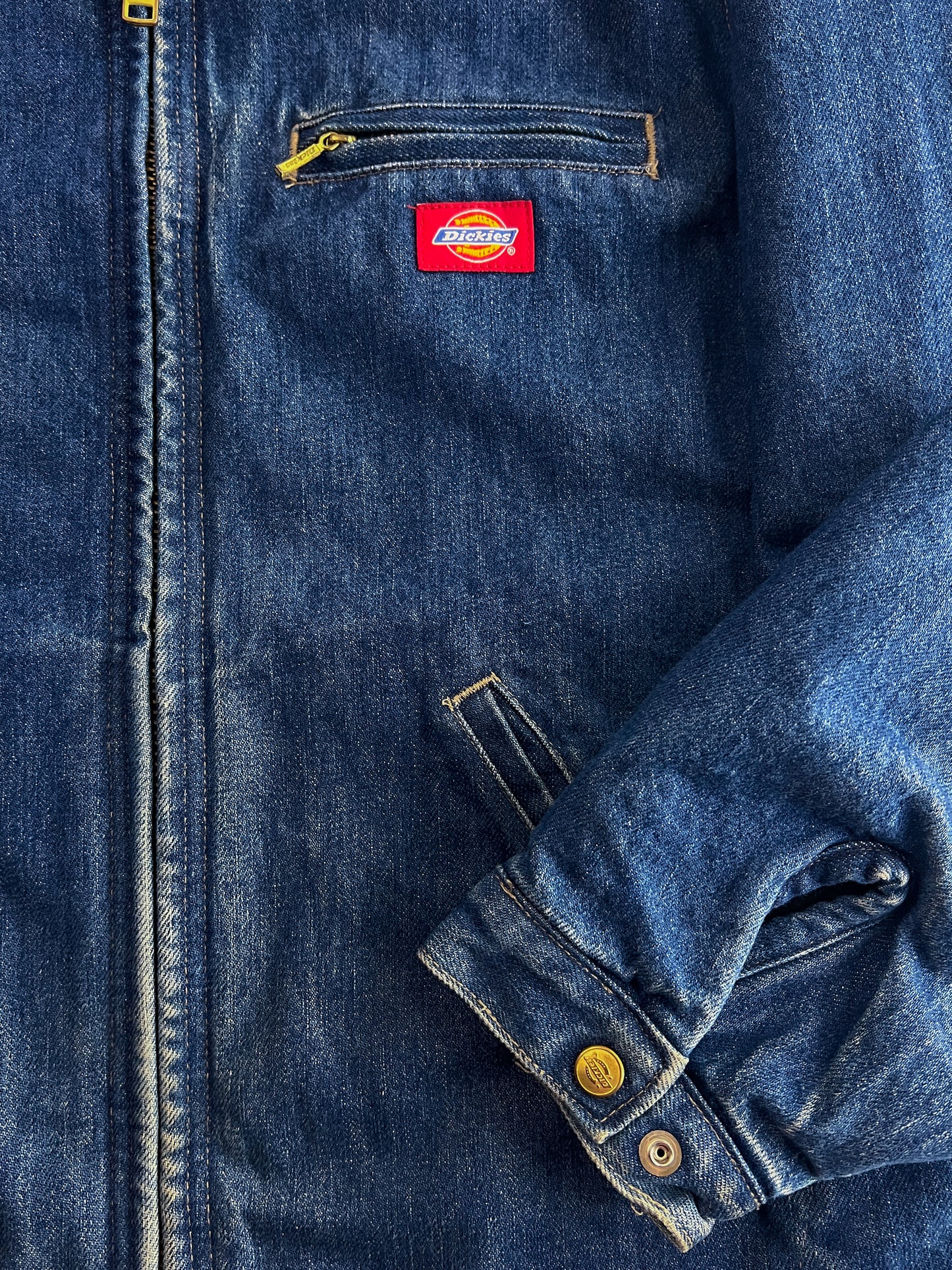 Quilt Lined Dickies Denim Work Jacket [L]