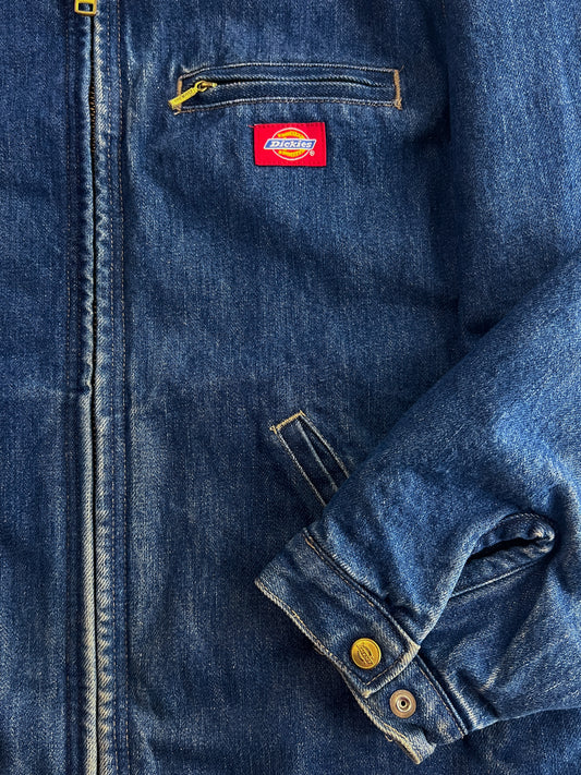 Quilt Lined Dickies Denim Work Jacket [L]