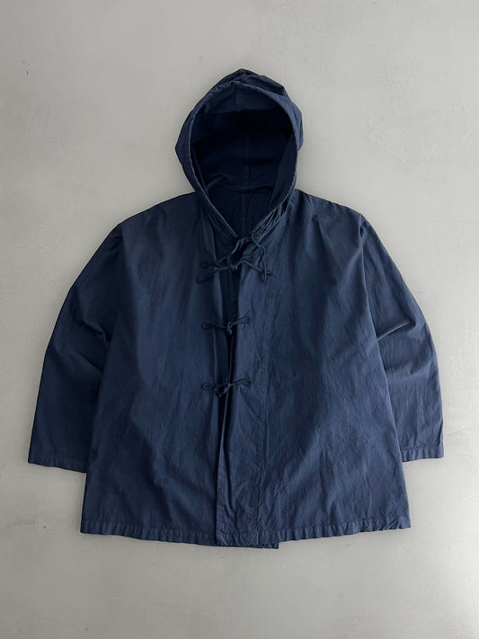 French Indigo Tie Up Smock  [L]