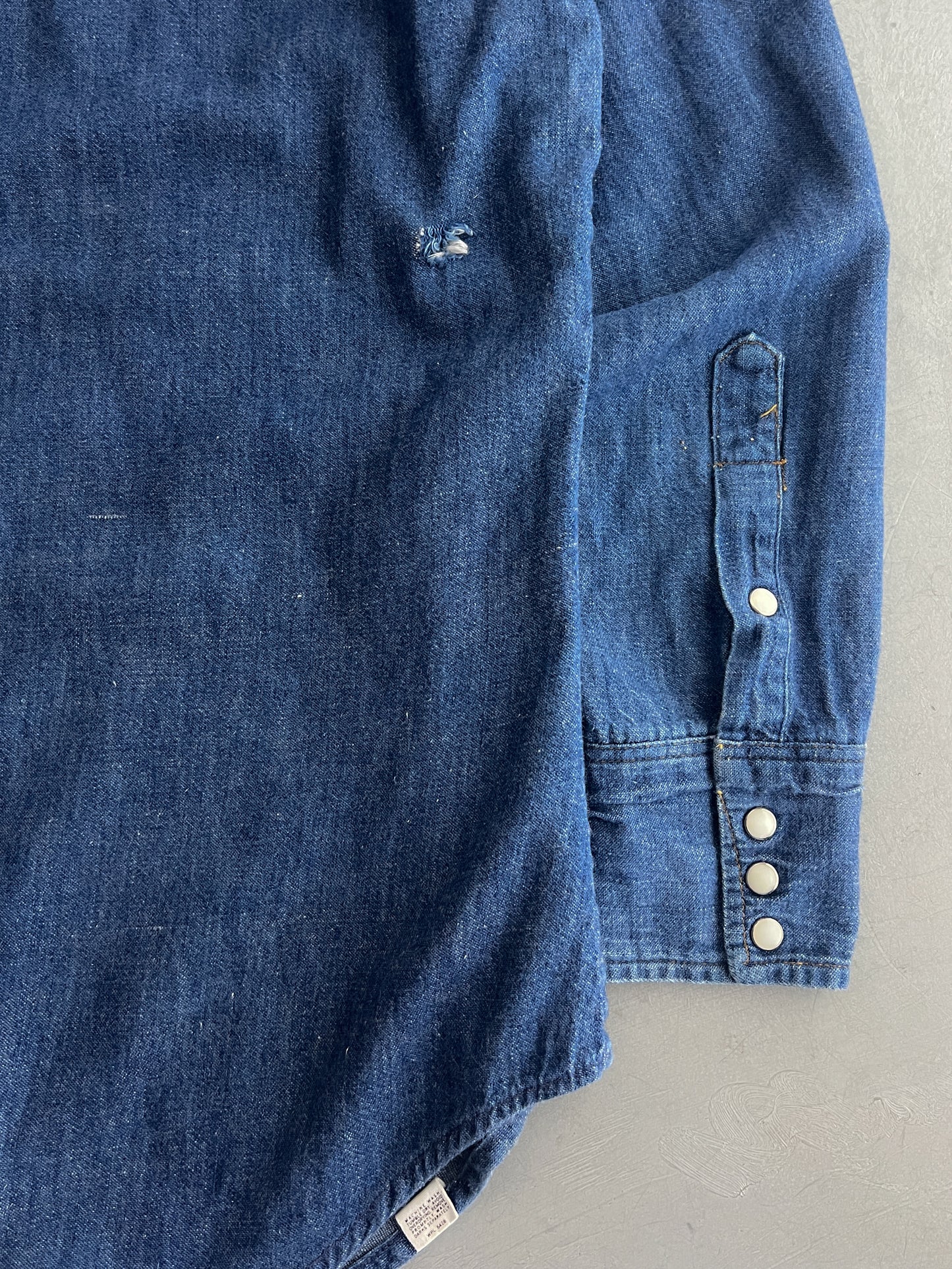 Wrangler Pearl Snap Denim Shirt [L]