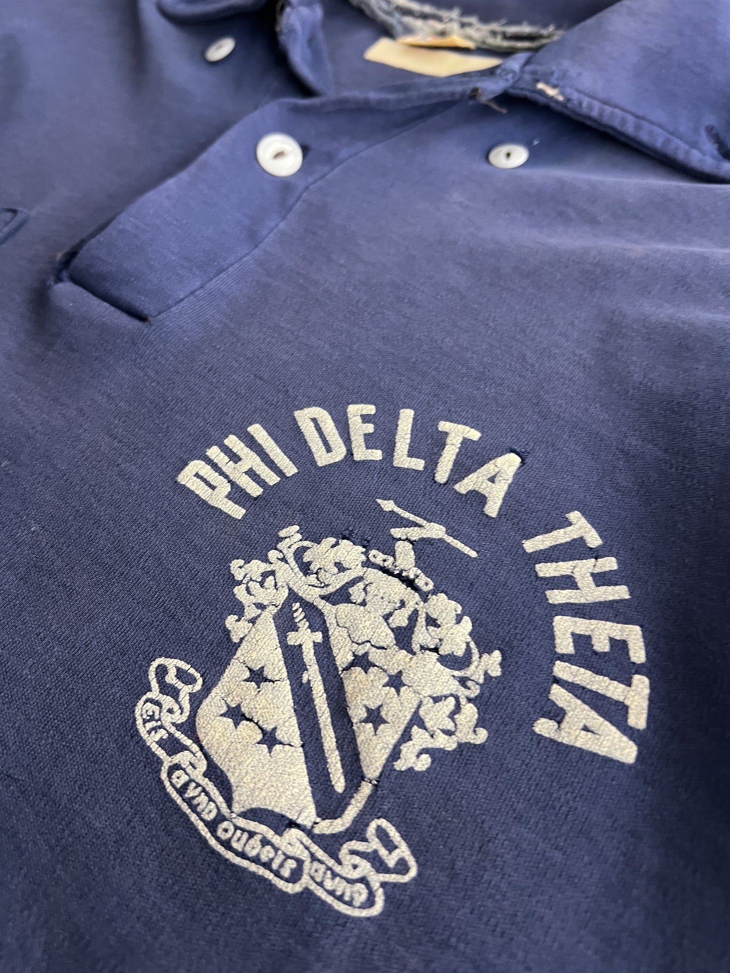 1960's Thrashed Phi Delta Theta Polo Shirt [S]
