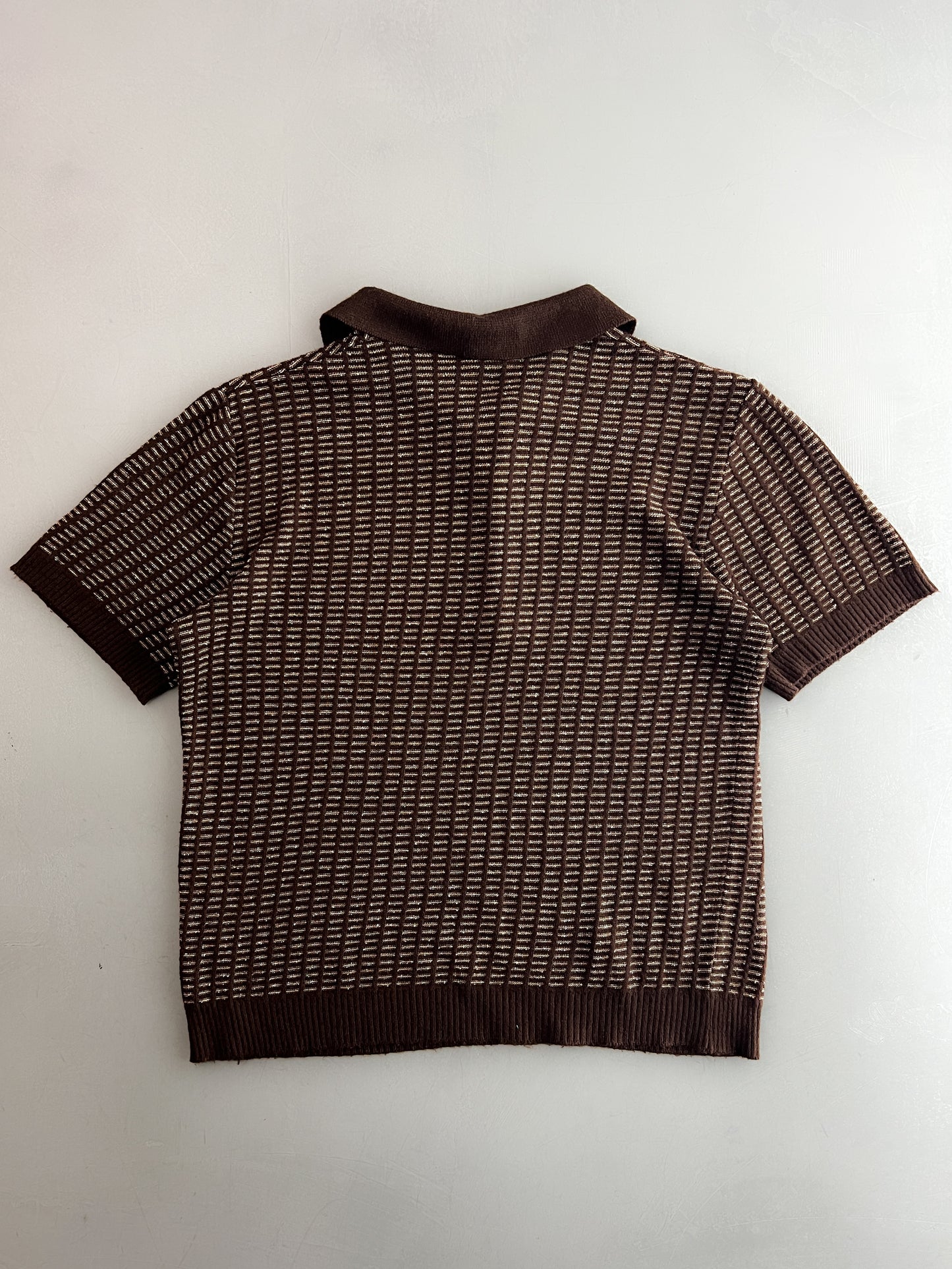1970's British Zip Polo Knit [L]