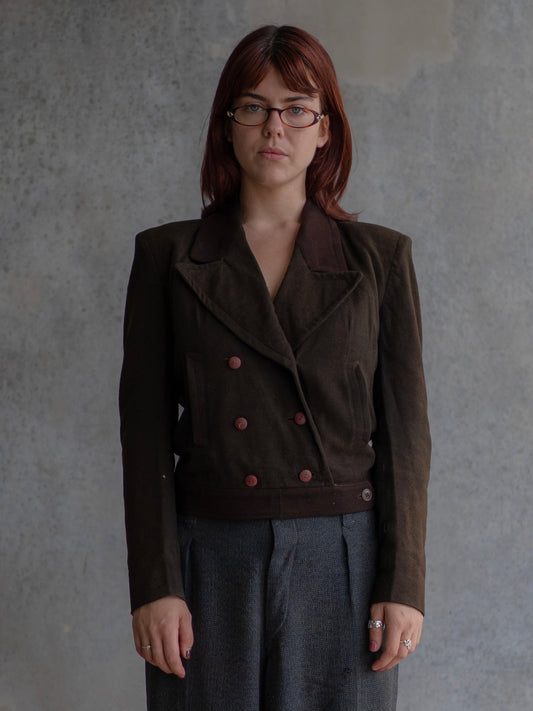 1910's Wool Cropped Sporting Jacket [S]