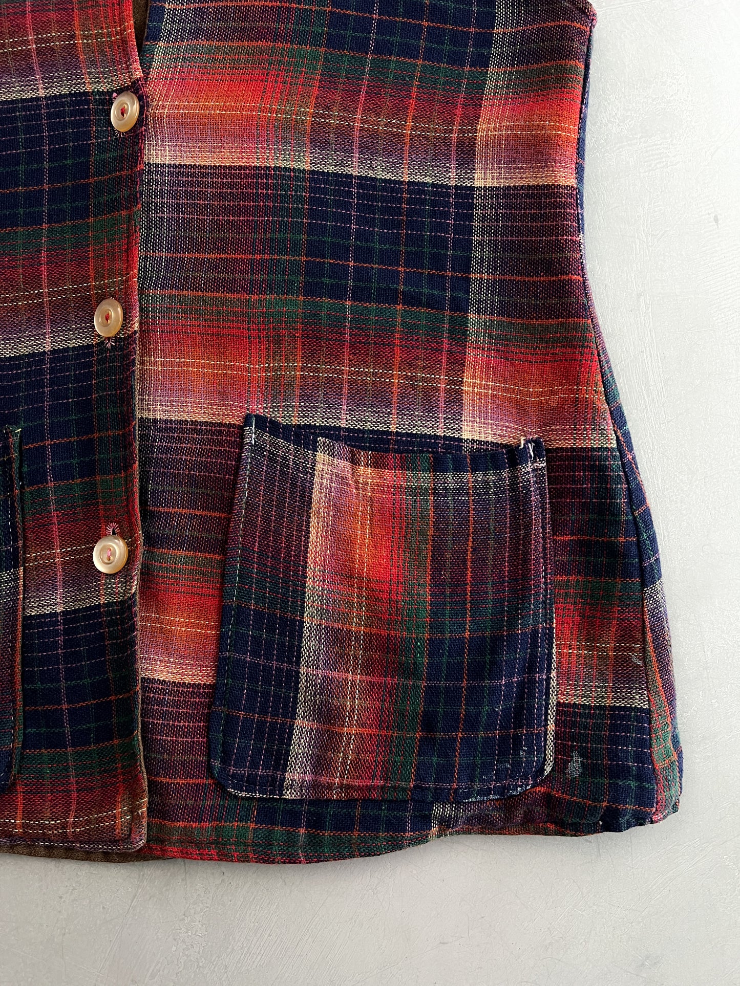Wool Plaid Vest [S/M]