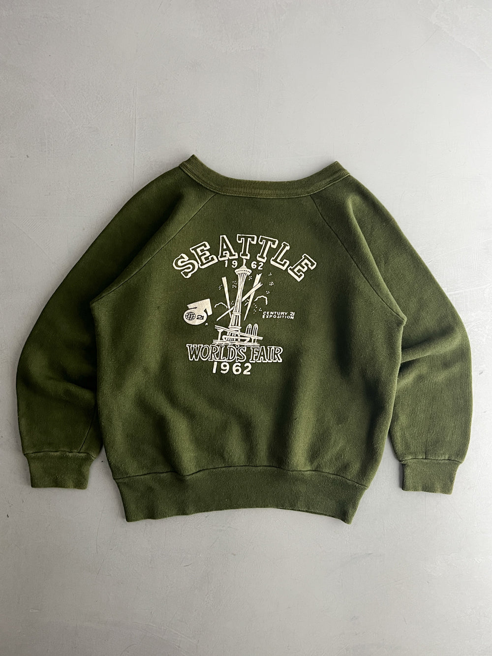 1960’s Seattle Worlds Fair Flock Print Sweatshirt [S]