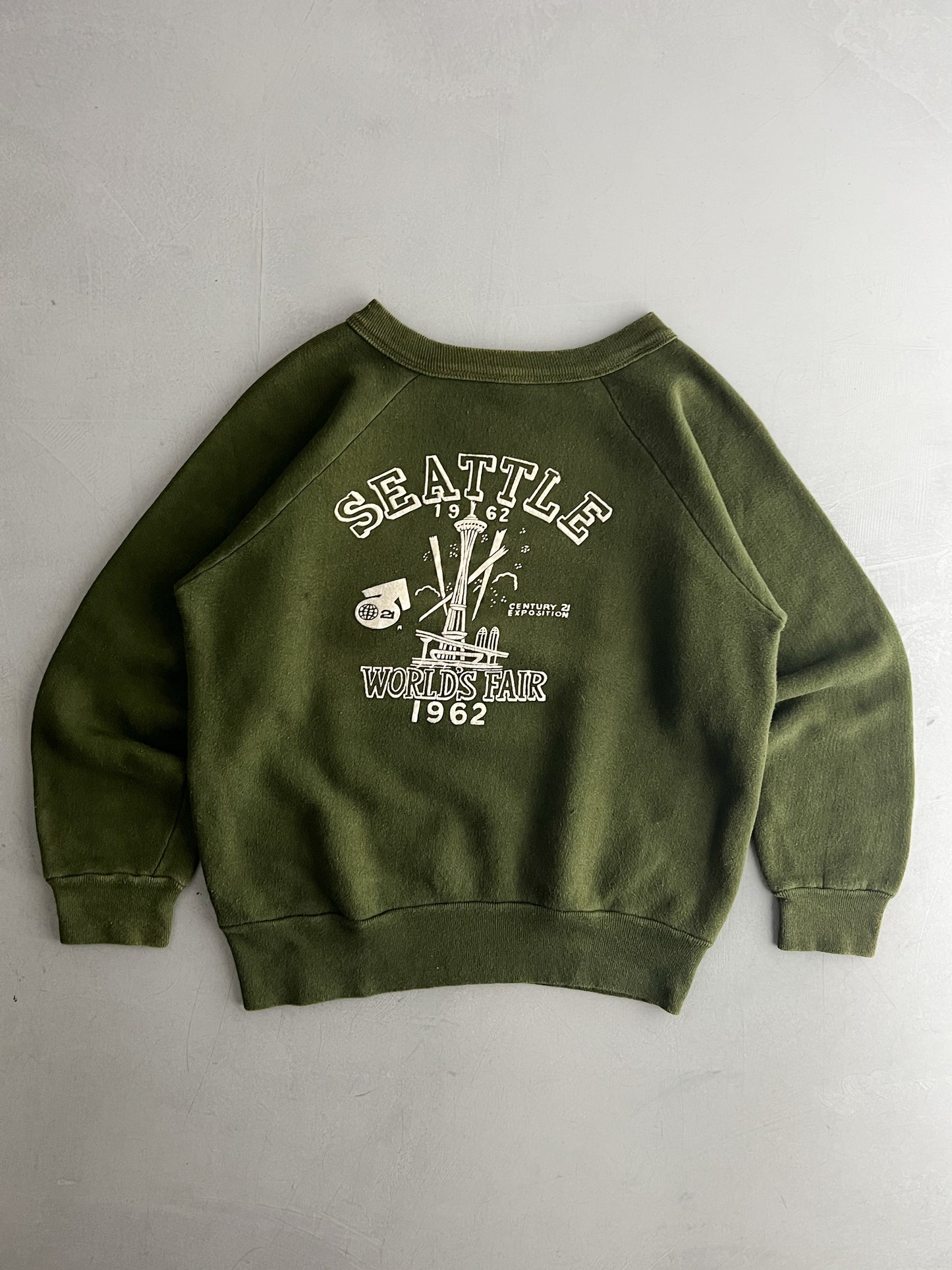 1960’s Seattle Worlds Fair Flock Print Sweatshirt [S]