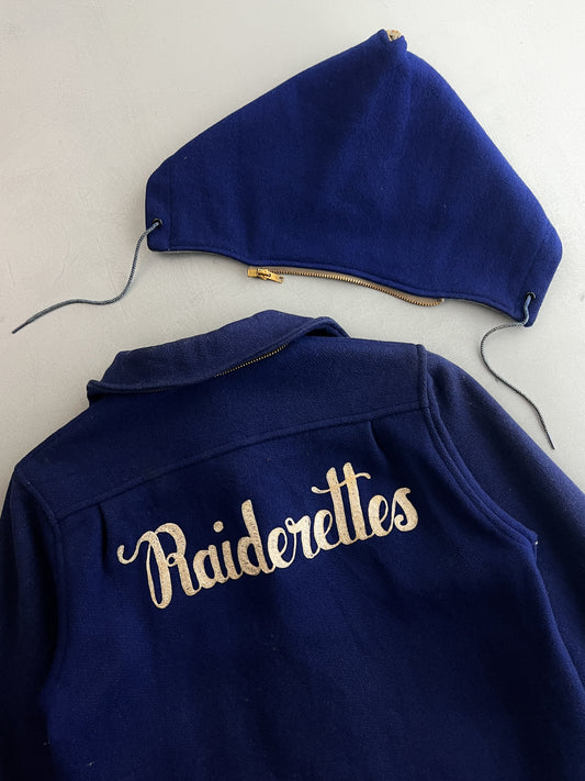 1960's Raiderette's Chainstitch Varsity Jacket [Women's S]