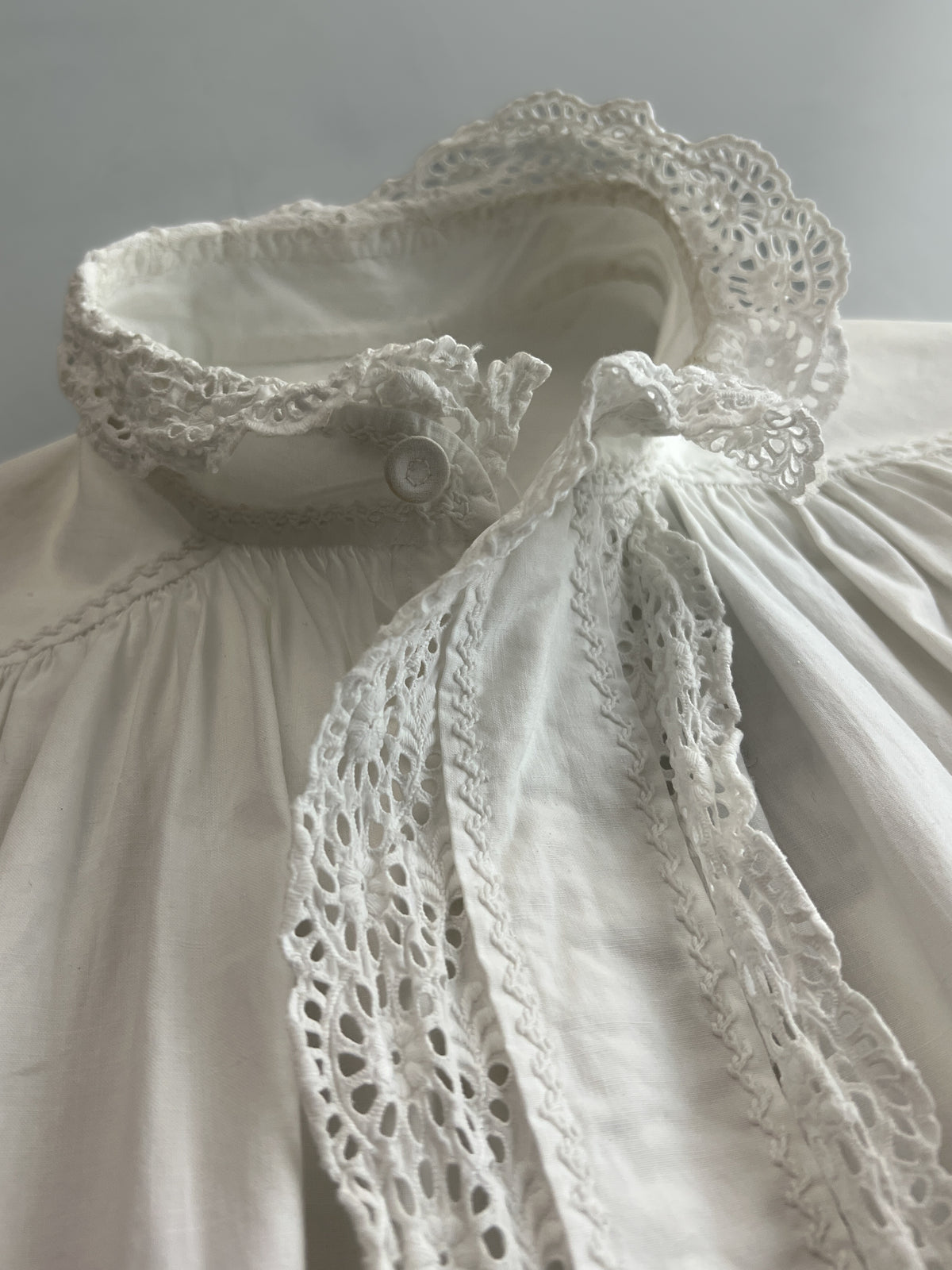 Late 1800's French Cotton Lace Chemise [Womens 8-10]