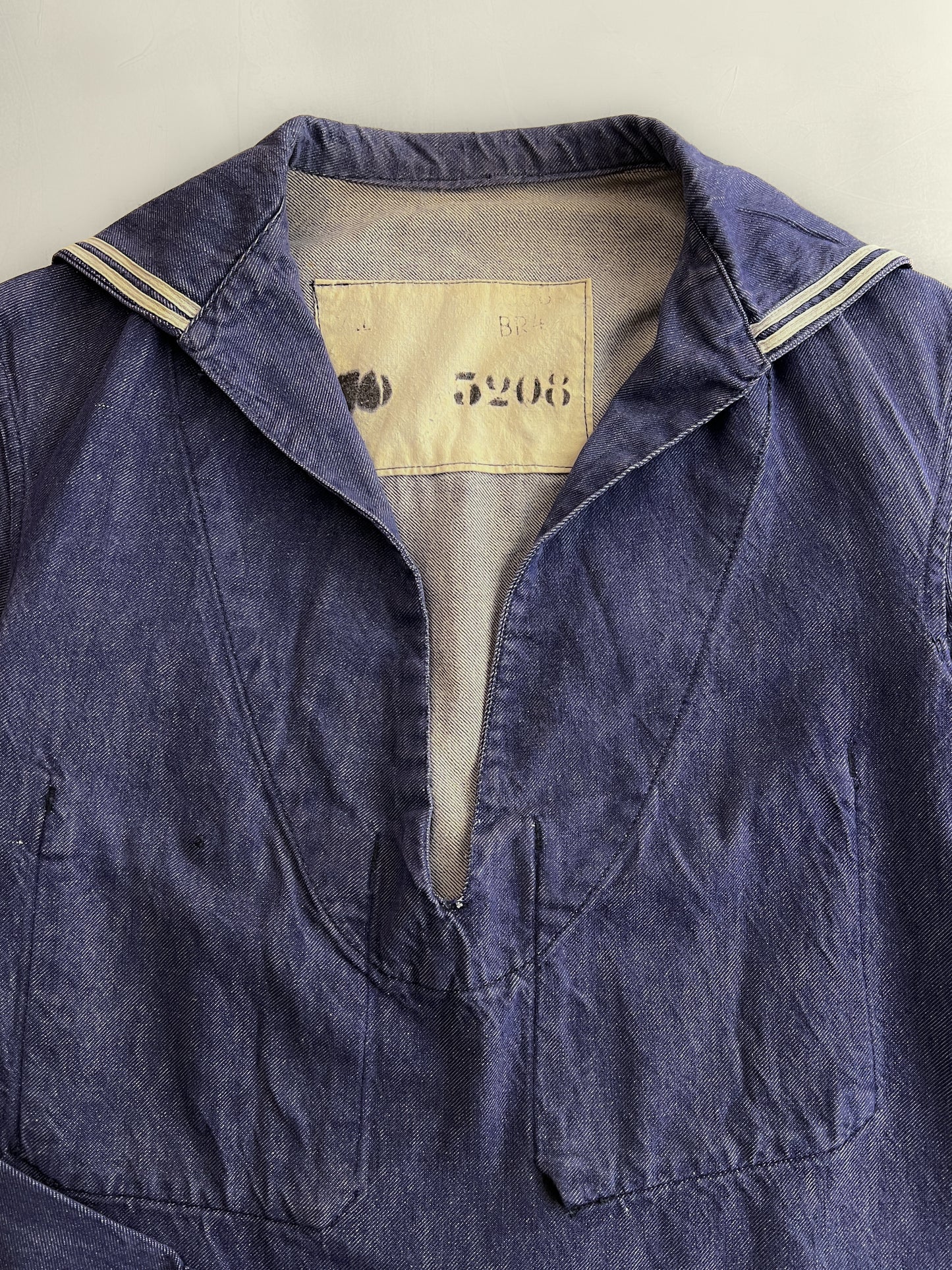 50's/60's French Naval Denim Sailors Smock [M]
