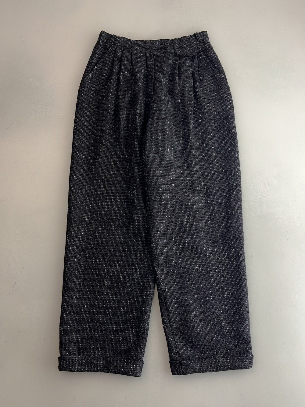 1980's Pleated Tweed Balloon Trousers [27"]