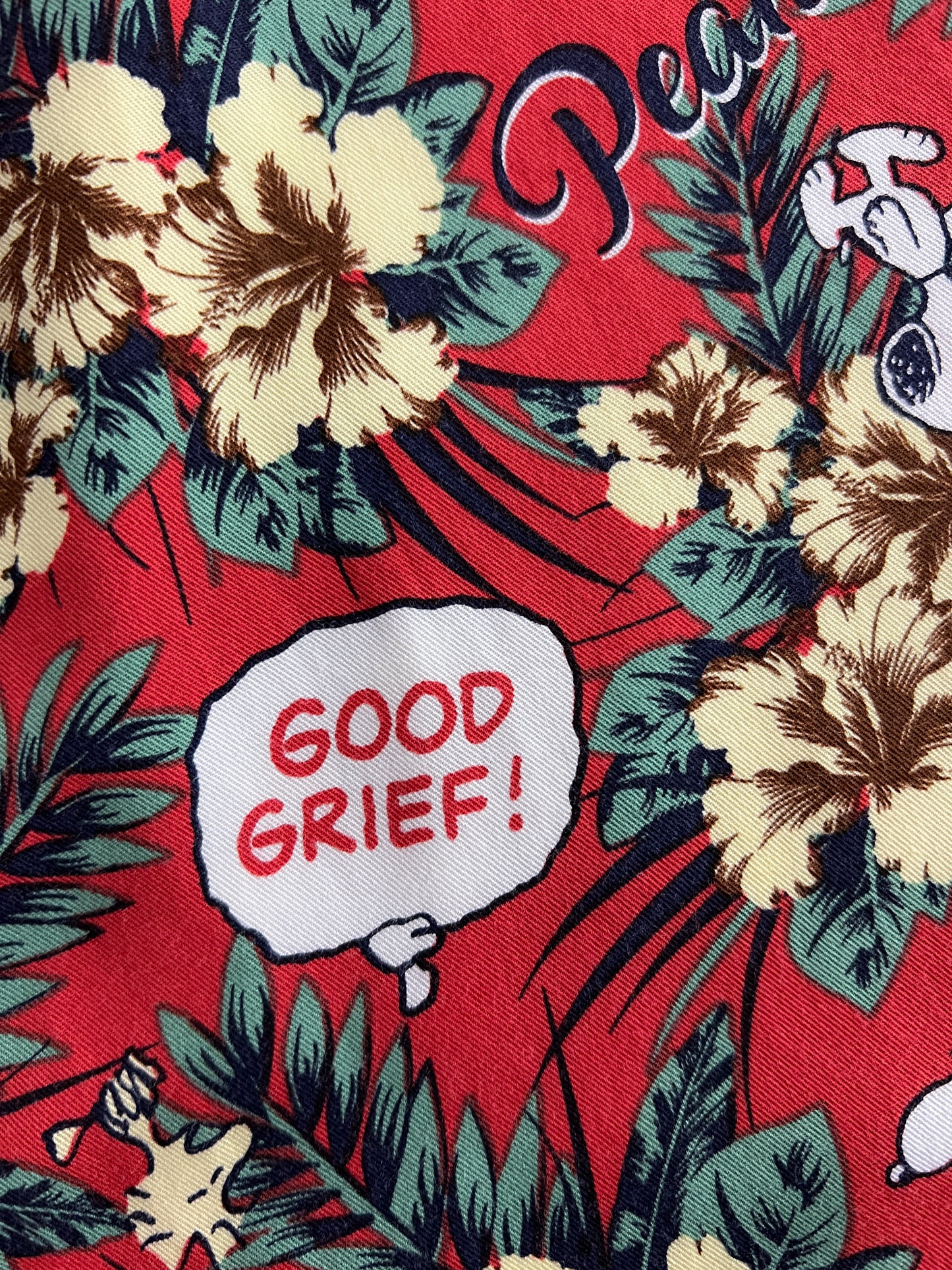 Snoopy Loop Collar Hawaiian Shirt [M]