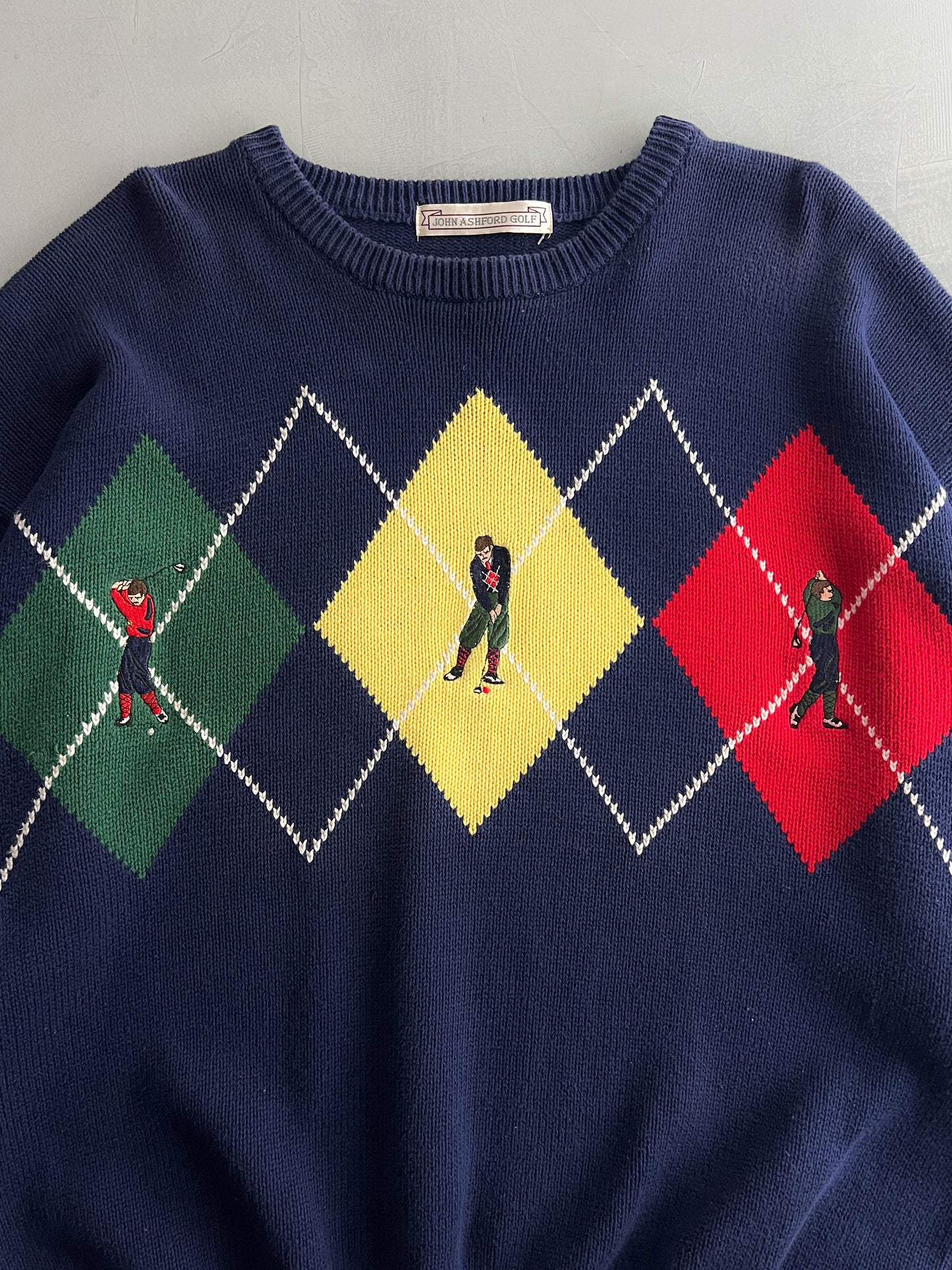 1990's Diamond Golf Sweater [XL]