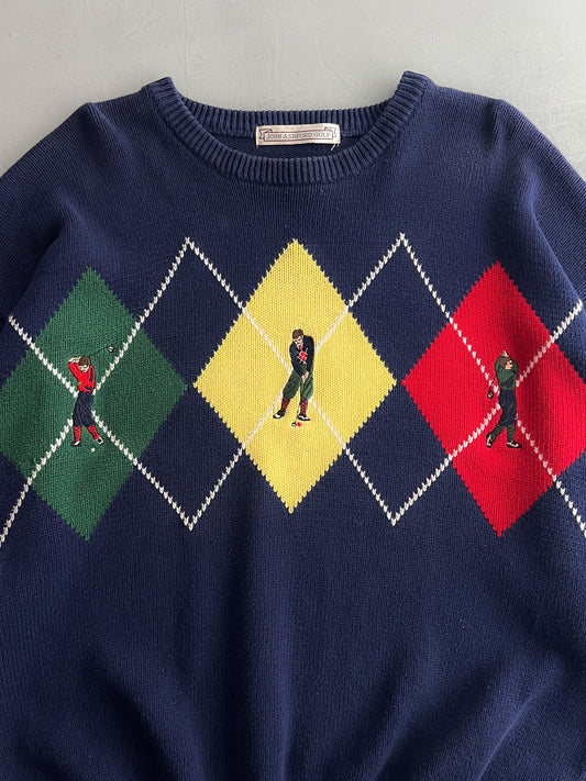 1990's Diamond Golf Sweater [XL]